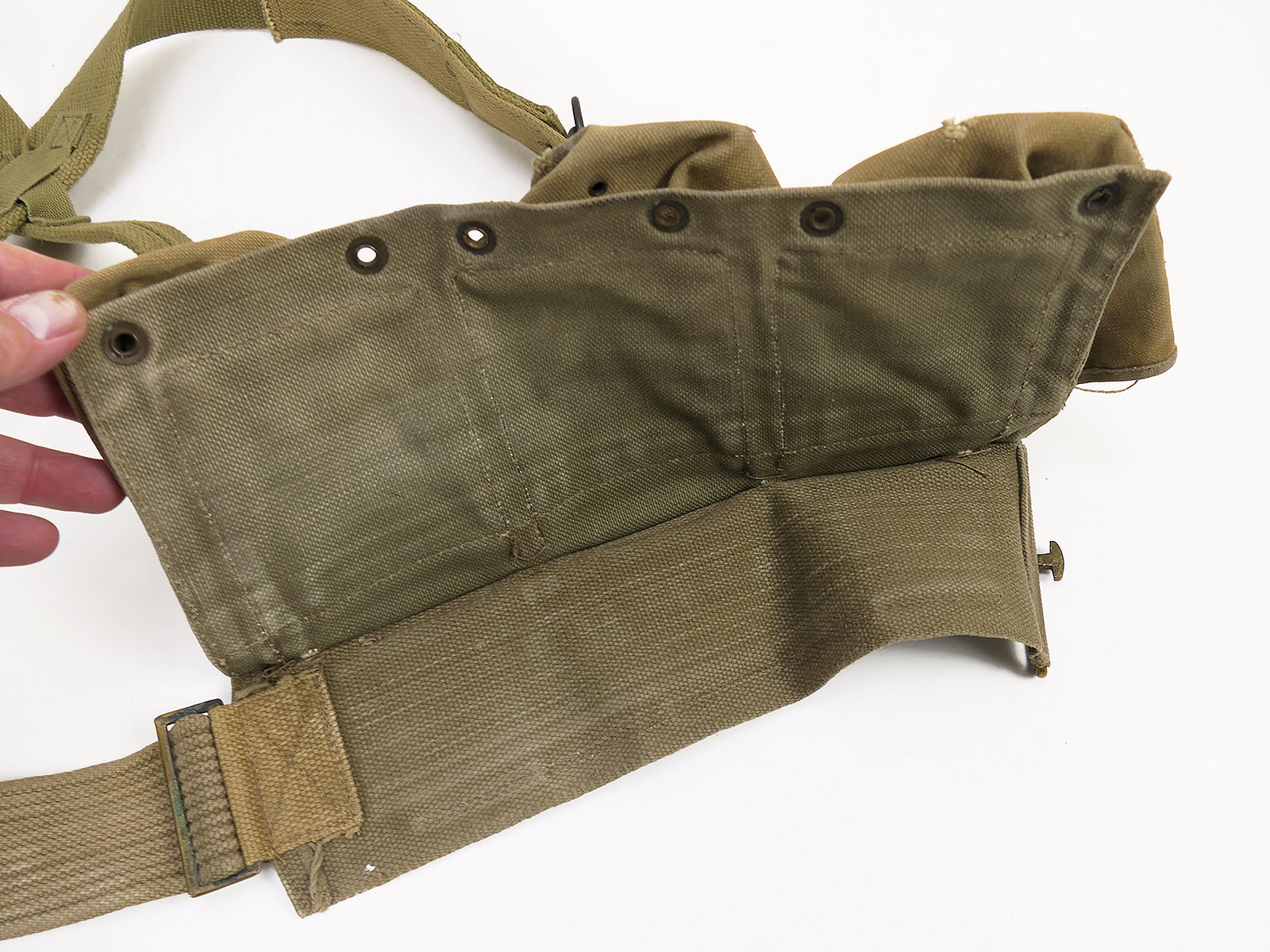 Type WW2 US Army SET B.A.R. Ammo Belt Browning Automatic Rifle + Suspenders Munitions Koppel