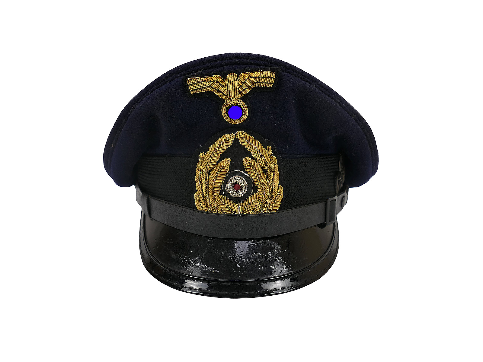Antike Kriegsmarine Schirmmütze Küstenschutzverband Norwegen mit Edelweiss 