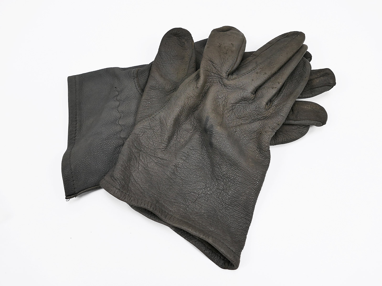 P1693250 Luftwaffe Fallschirmjäger Vintage Leder Handschuhe Gr.9 RBNr.