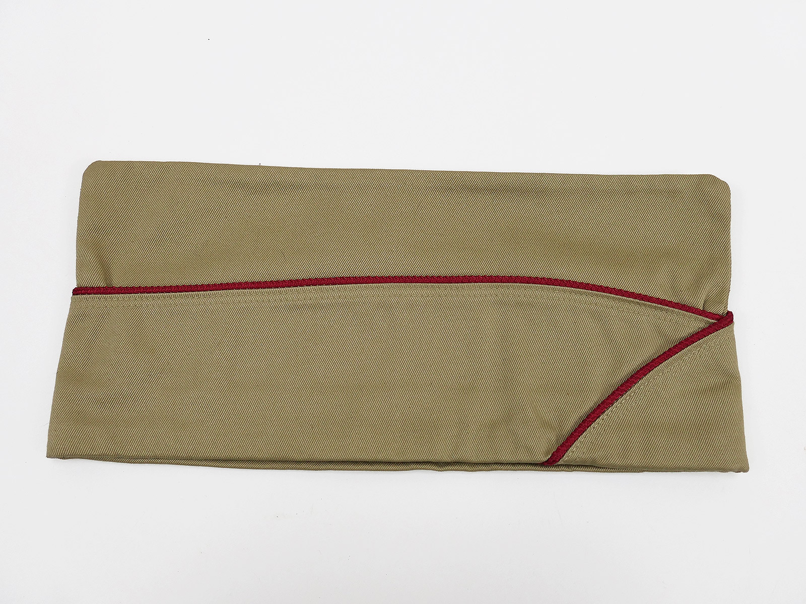 US WW2 Artillery Garrison Cat Tan Chino Size 7 1/4 PX Schiffchen 58cm Vintage Oversea cap MINT !