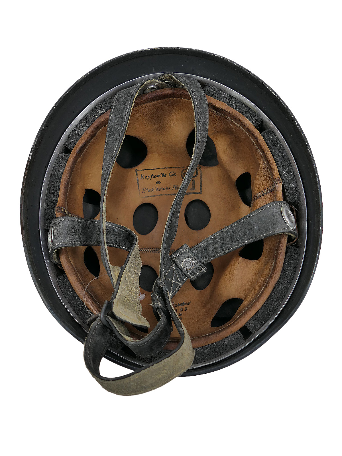 Einzelstück - Vintage Camouflage Fallschirmjägerhelm DD Stahlhelm M38 Luftwaffe Fallschirmjäger COLLECTION