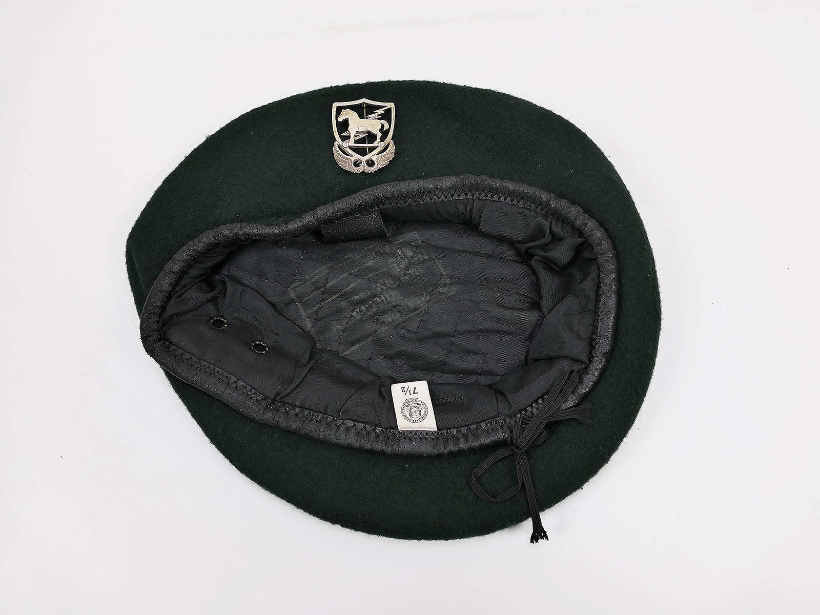 US Army VIETNAM Green Beret 10th Special Forces Group Barett mit Metall Abzeichen 800er Silber