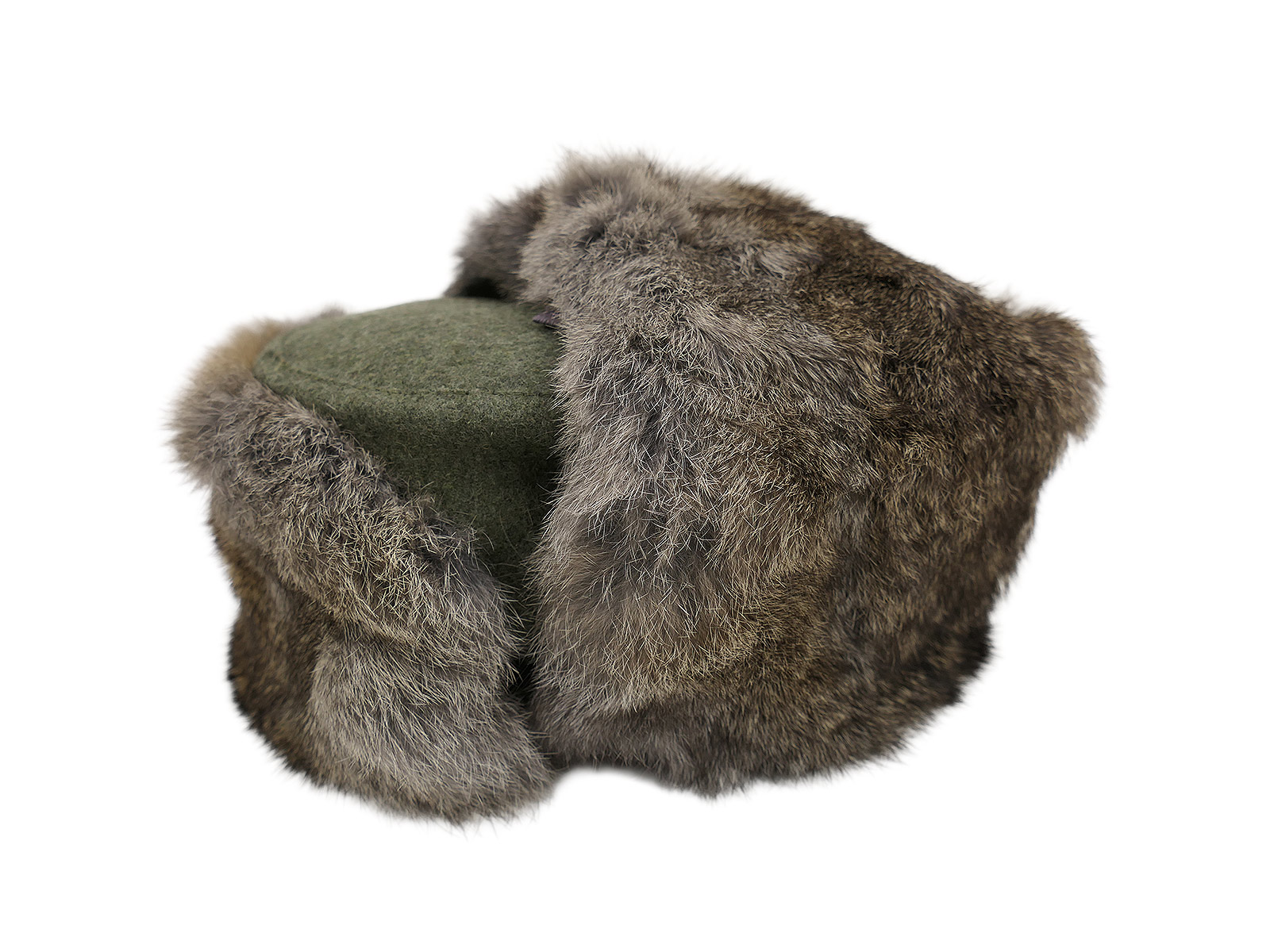 58/1 Wehrmacht Ostfront Wintermütze Fellmütze Kaninchenfell Hasenfell Feldmütze Gr.58