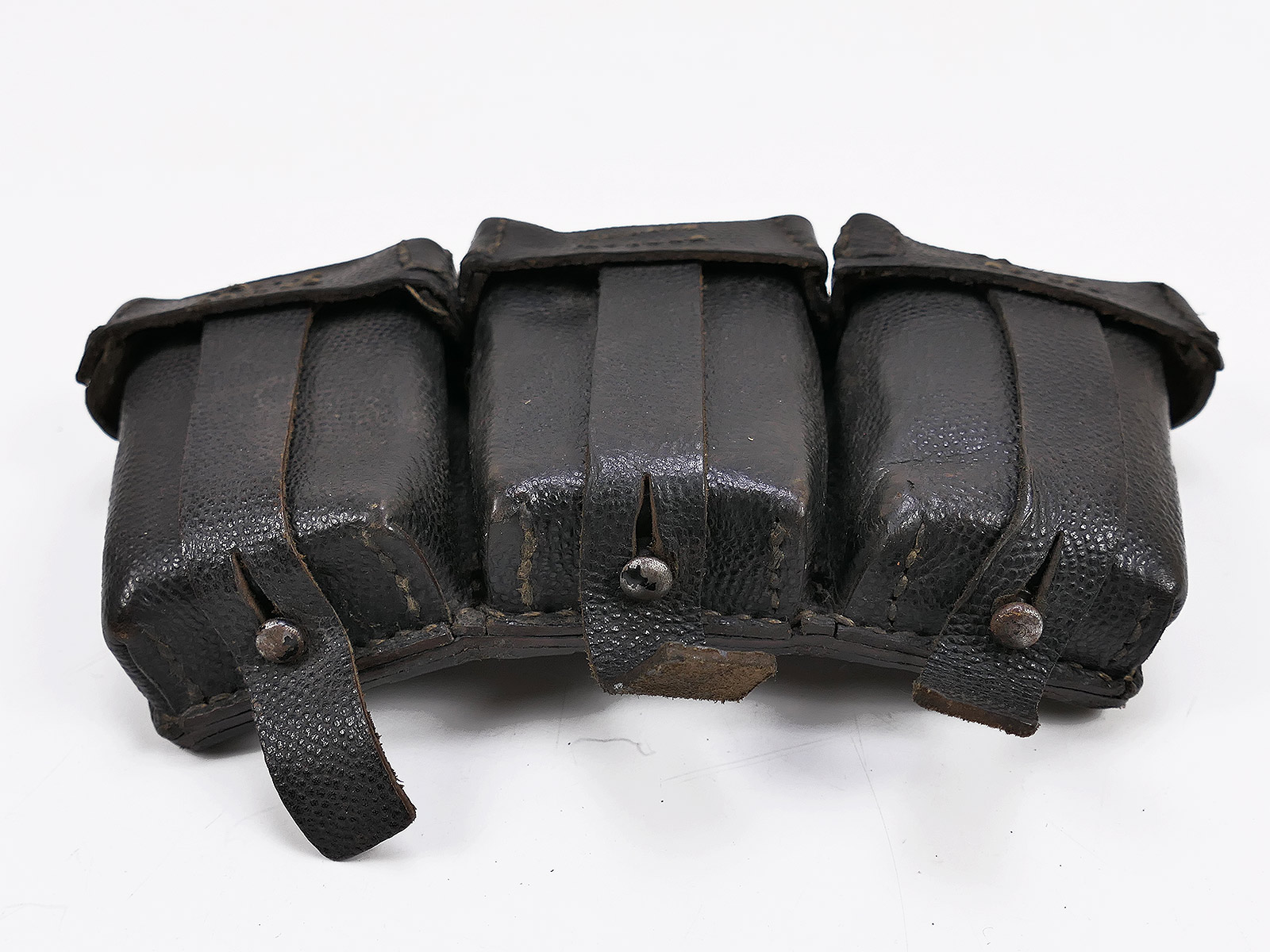 Einzelstück - Wehrmacht K98 3er Patronentasche schwarz ORIGINAL Rbnr. COLLECTION