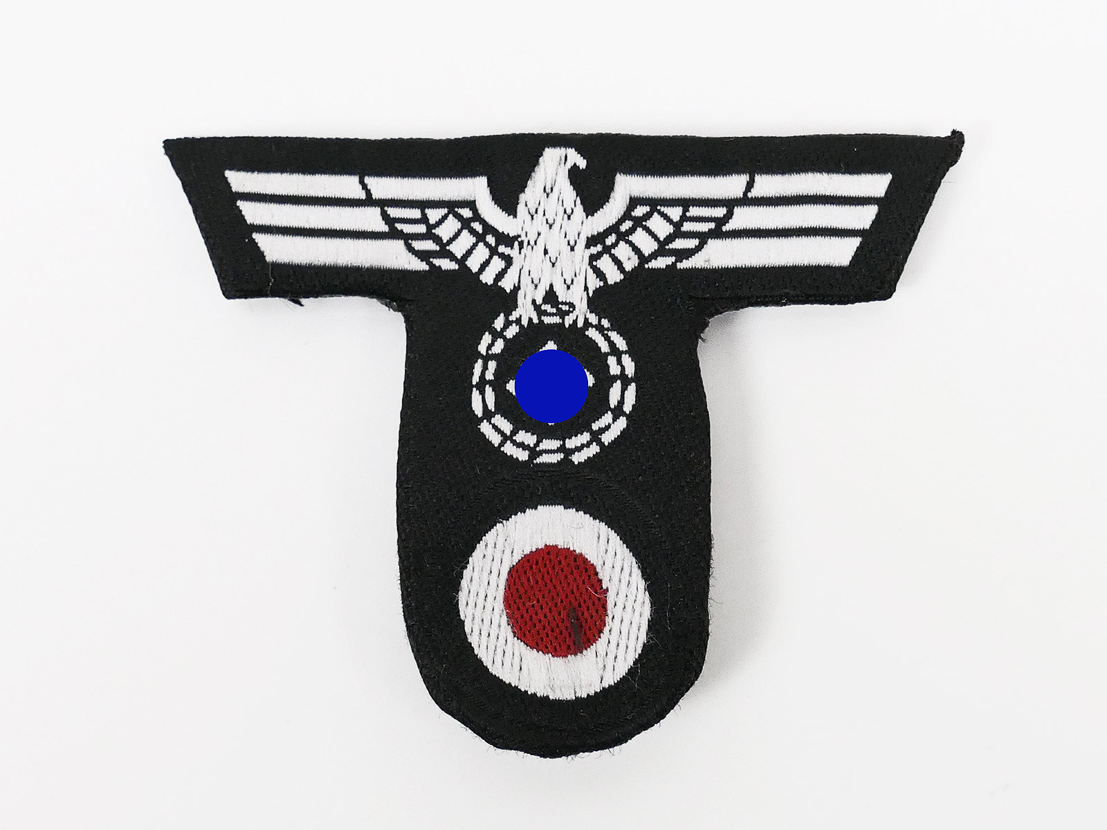 Panzer T-Adler Mützenadler Panzermütze Mützenabzeichen UV negativ / gefaltet + umgelegt