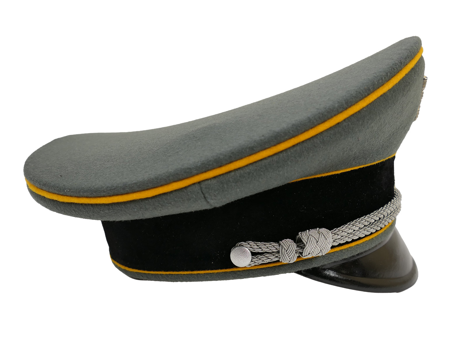 Waffen SS Schirmmütze Offizier KAVALLERIE Gr.58 Top Museumsanfertigung mit Metall Effekten