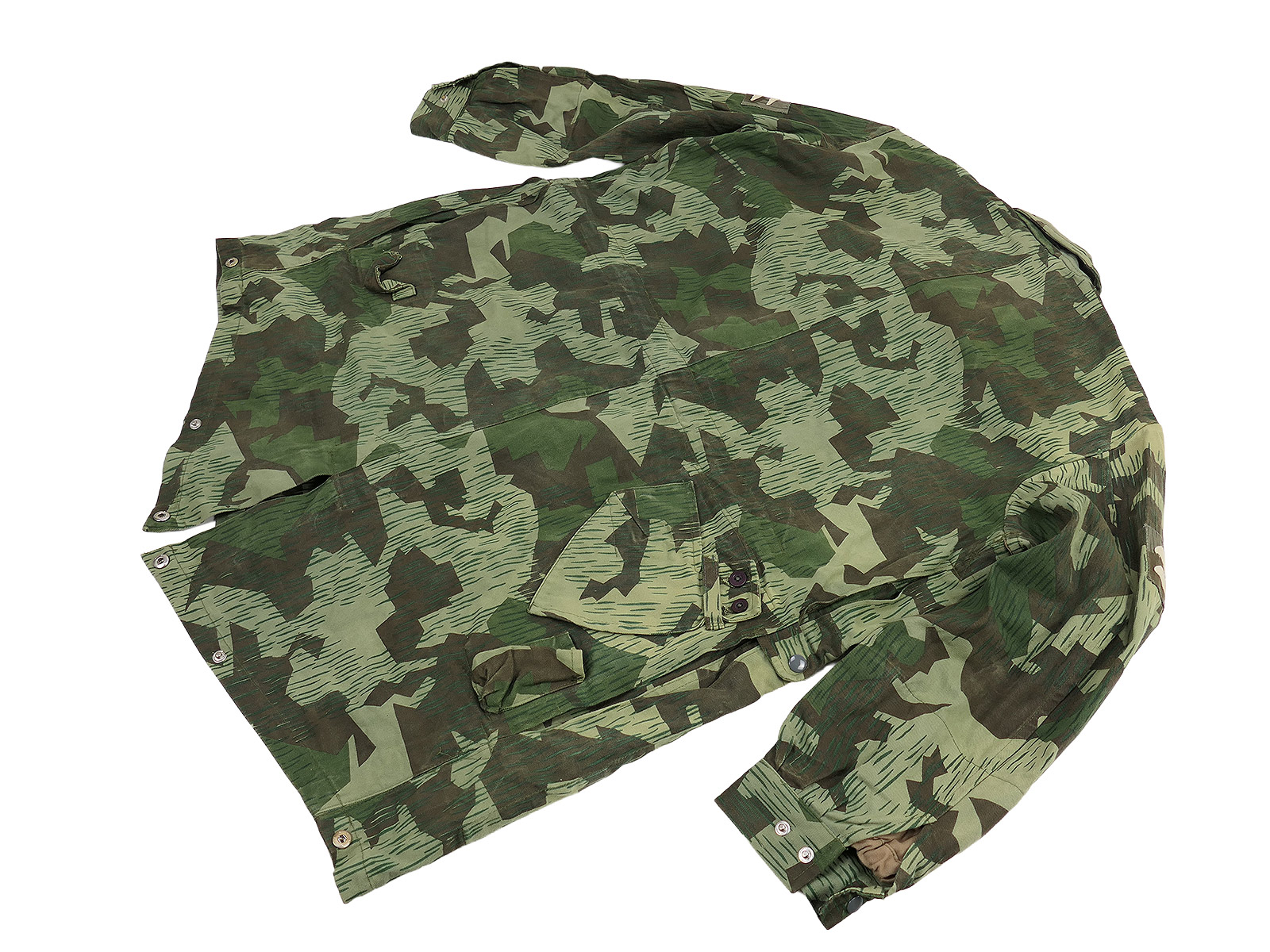 Luftwaffe Fallschirmjäger Knochensack Gr.1 Splittertarn mit Abzeichen COLLECTION BATTLE WORN