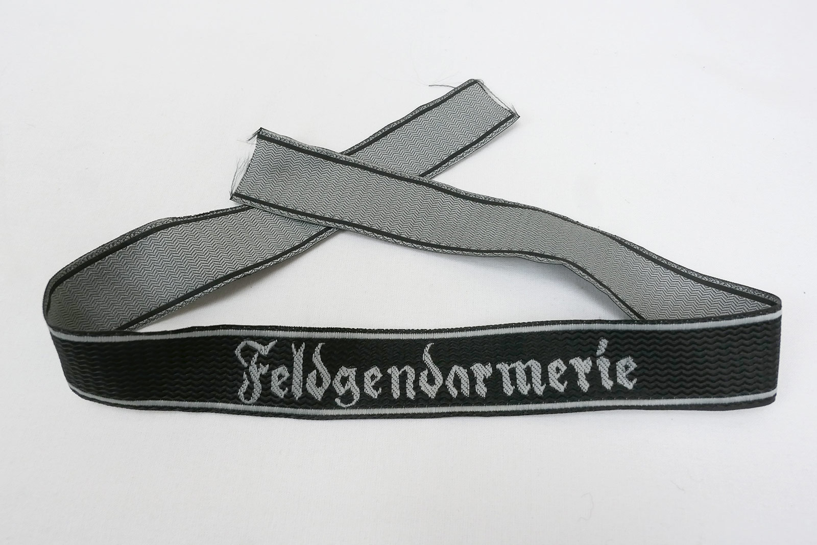 Wehrmacht Ärmelband Bevo gewebt Feldgendarmerie Ärmelstreifen Mannschaften