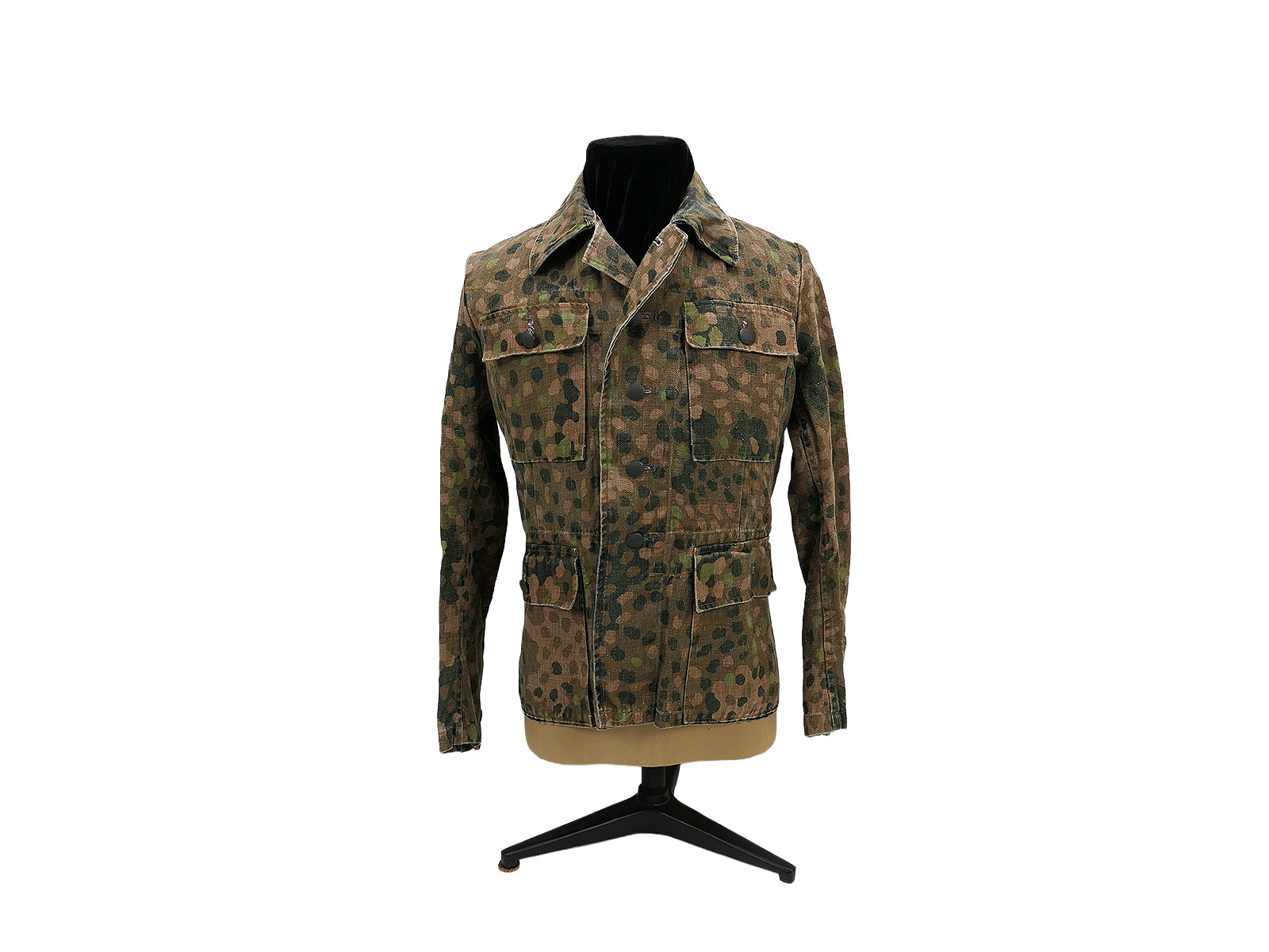 Waffen SS M44 Drillich Tarnjacke Erbsentarn Pea Dot Uniform Tunic PREMIUM Museumsanfertigung 