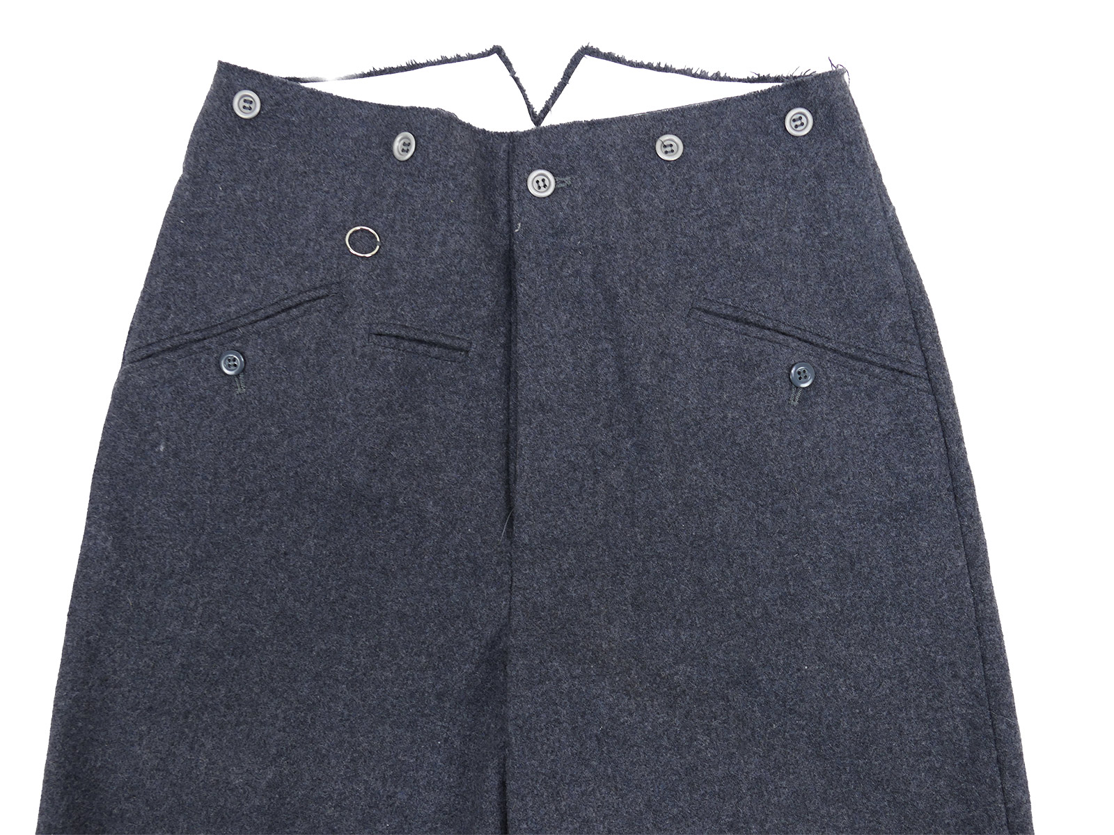 Einzelstück Luftwaffe Blaugraue M40 Feldhose Uniformhose COLLECTION BATTLE WORN