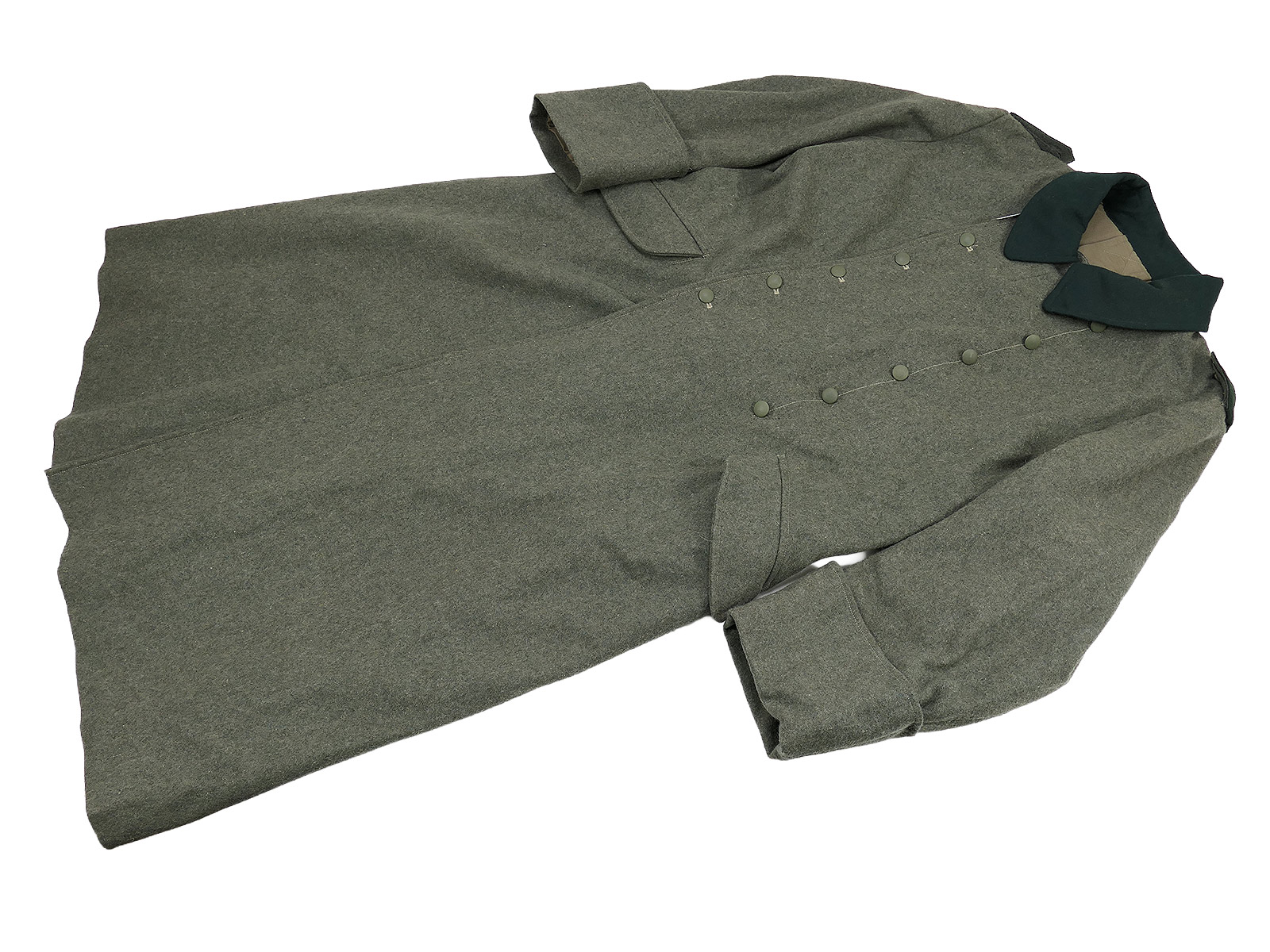 Wehrmacht Mantel M36 Wintermantel Größe 58 (XXL) mit frühen Schulterklappen 3. Kompanie  BATTLE WORN
