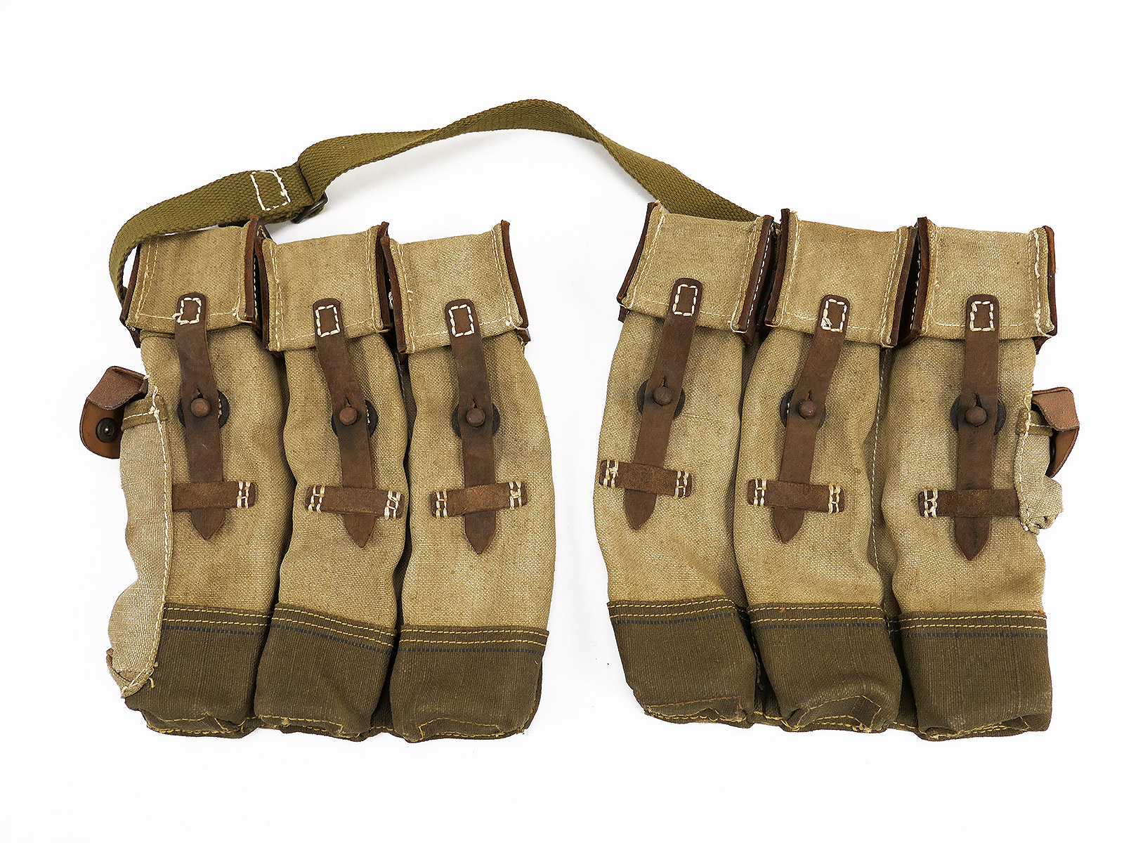 Wehrmacht 2x Magazintasche Sturmgewehr 44 STGW44 MP44 Blauer Faden