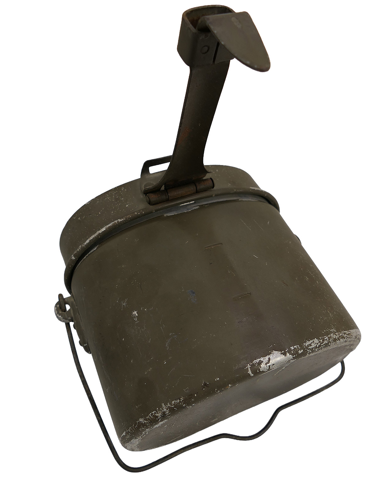 Kochgeschirr Wehrmacht Hersteller MKL 41 mit 95% Originallack zusammengehörig + Leder Riemen COLLECTION