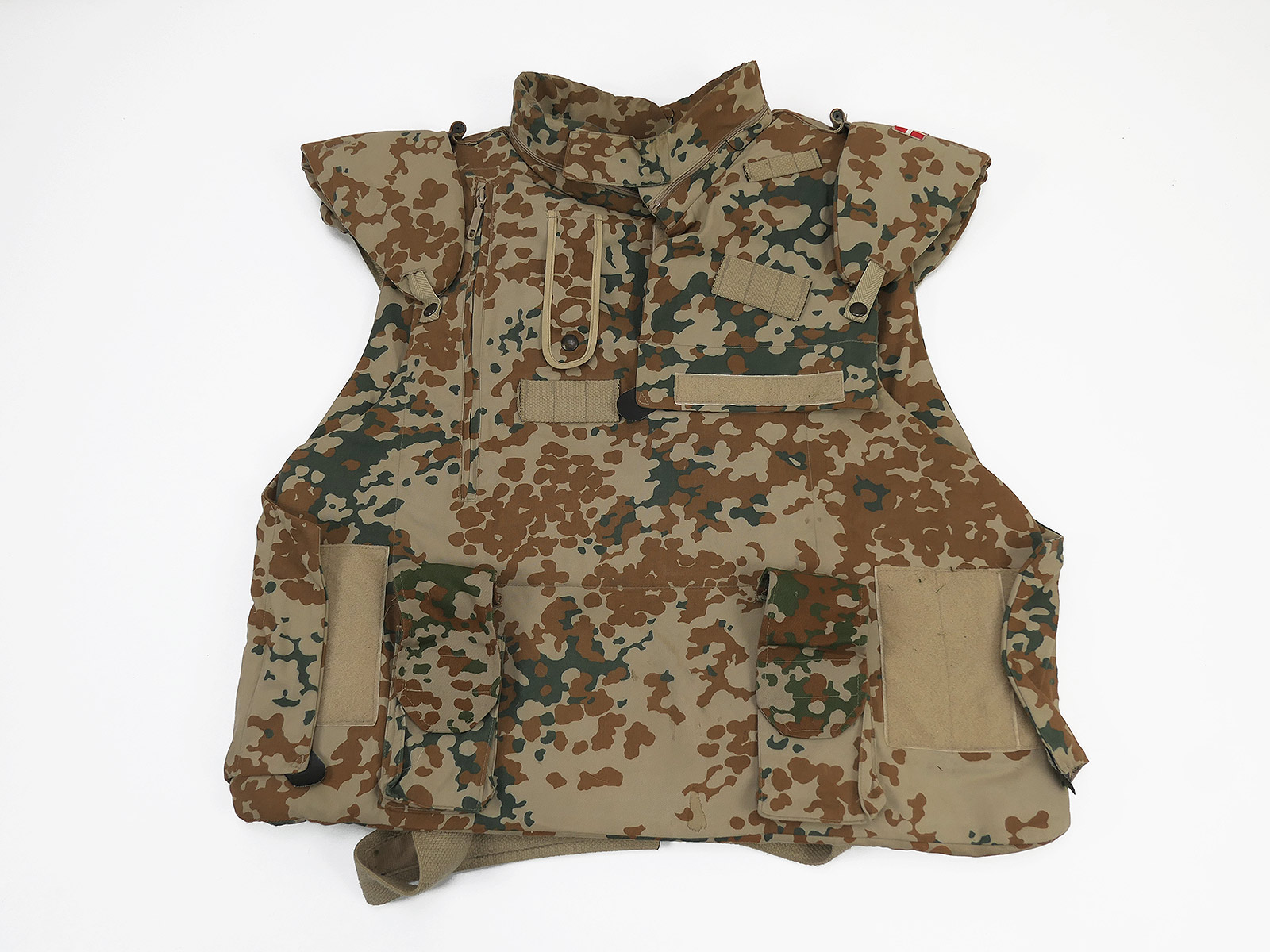 #A/ Dänische Desert Splitterschutzweste LARGE mit Softshell - Fragmentation Protective Vest HMAK Dänemark  #A/ Dänische Desert Splitterschutzweste LARGE mit Softshell - Fragmentation Protective Vest HMAK Dänemark