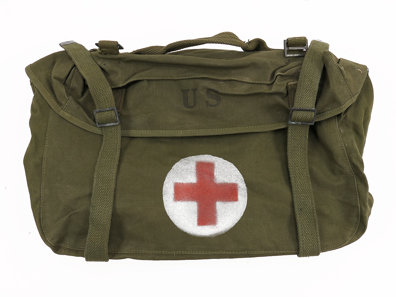 1x Grade "A" US Pack Field Cargo M-1945 Medic Sanitäter Tasche Red Cross Rotkreuz 