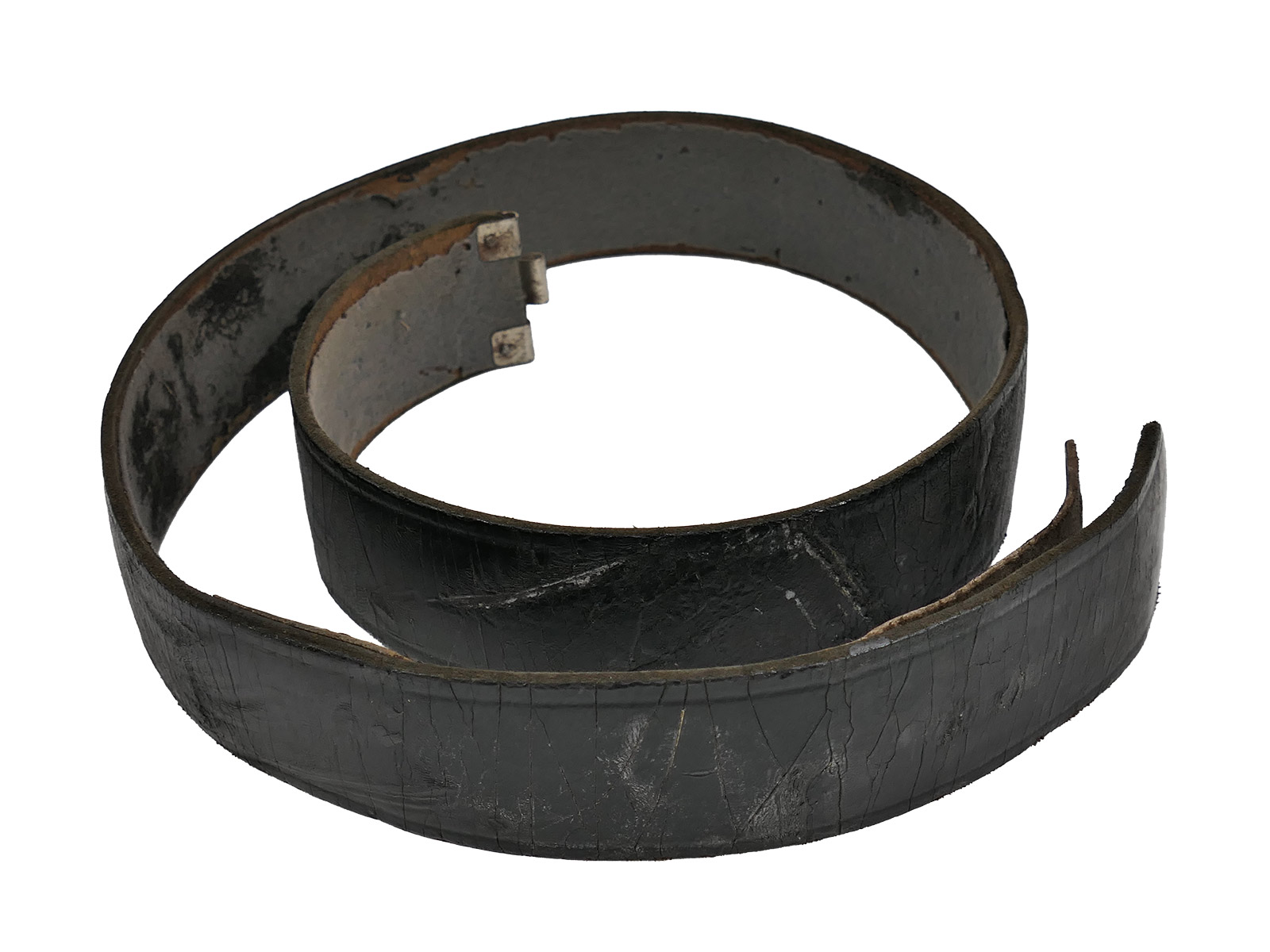 Original Lackleder Koppelriemen Wehrmacht Gesamtlänge 98cm Koppel COLLECTION BATTLE WORN