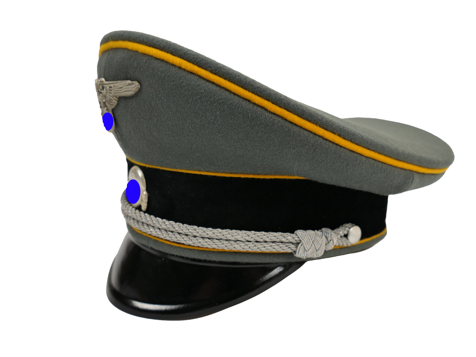 Waffen SS Schirmmütze Offizier KAVALLERIE Gr.58 Top Museumsanfertigung mit Metall Effekten