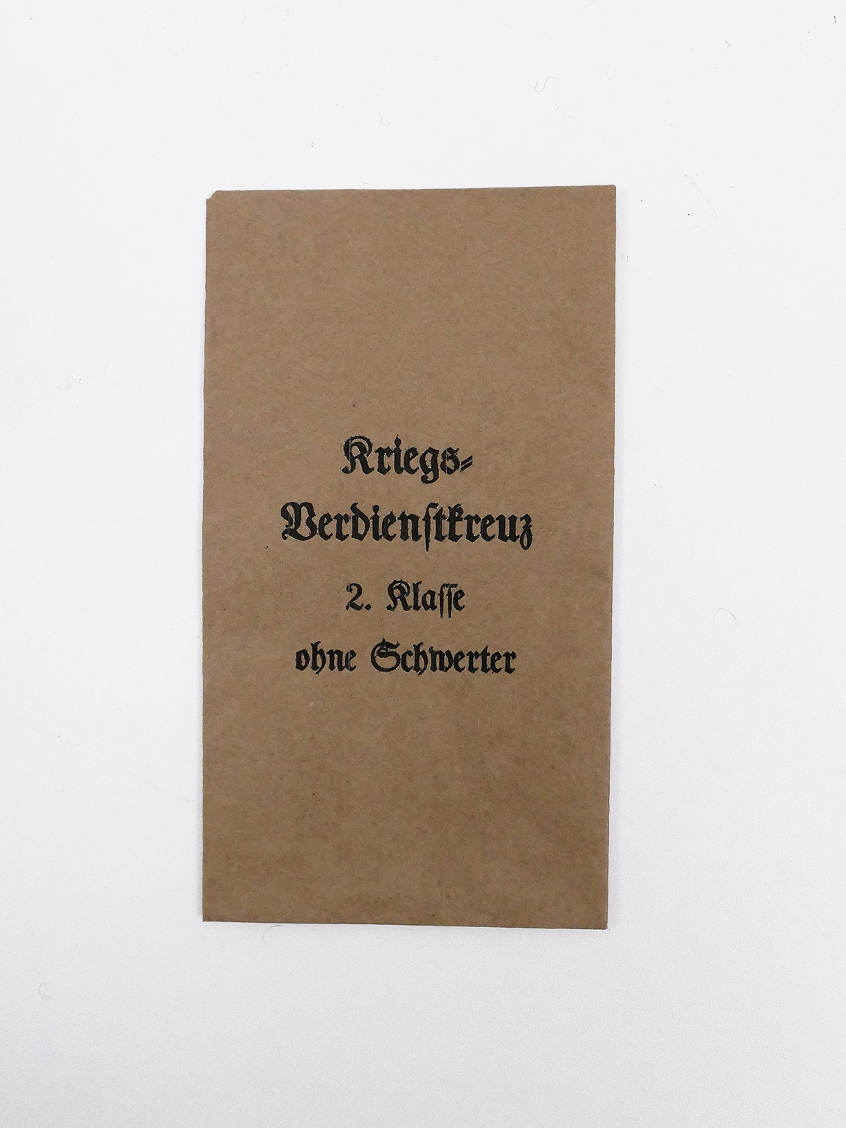 Verleihungstüte für Orden + Auszeichnungen - Kriegsverdienstkreuz KVK 2.Kl. o. Schwerter