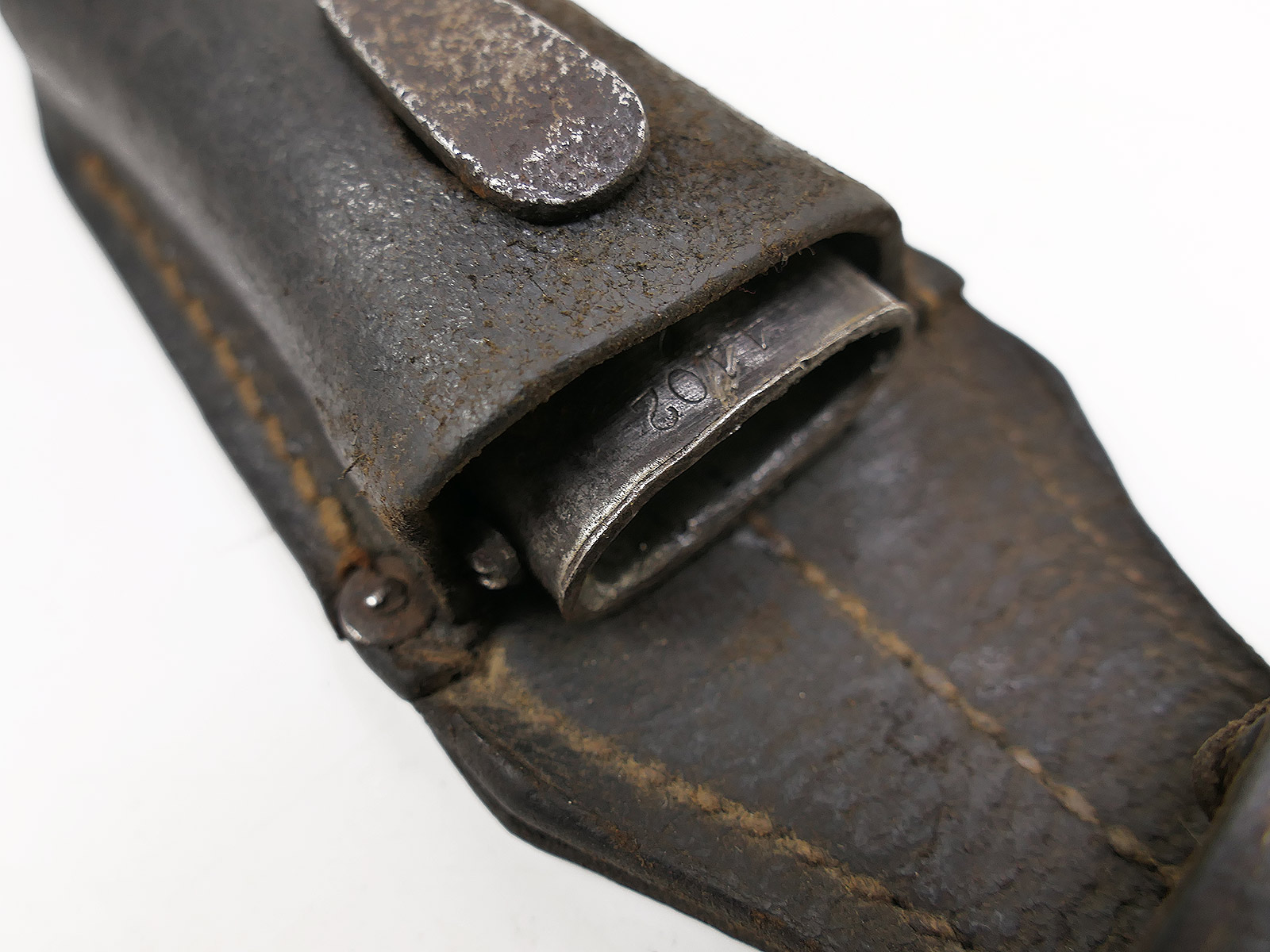 Wehrmacht Bajonett M84/98 K98 / Seitengewehr S/155 mit Koppelschuh BATTLE WORN