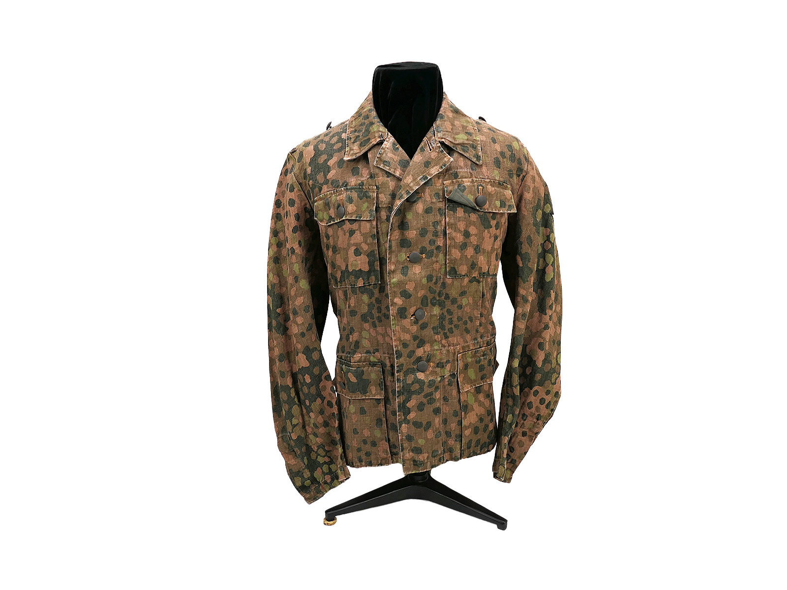 RARE Waffen SS Viertaschenrock PINK SALMON Tarnjacke Erbsentarn Pea Dot Uniform Tunic PREMIUM