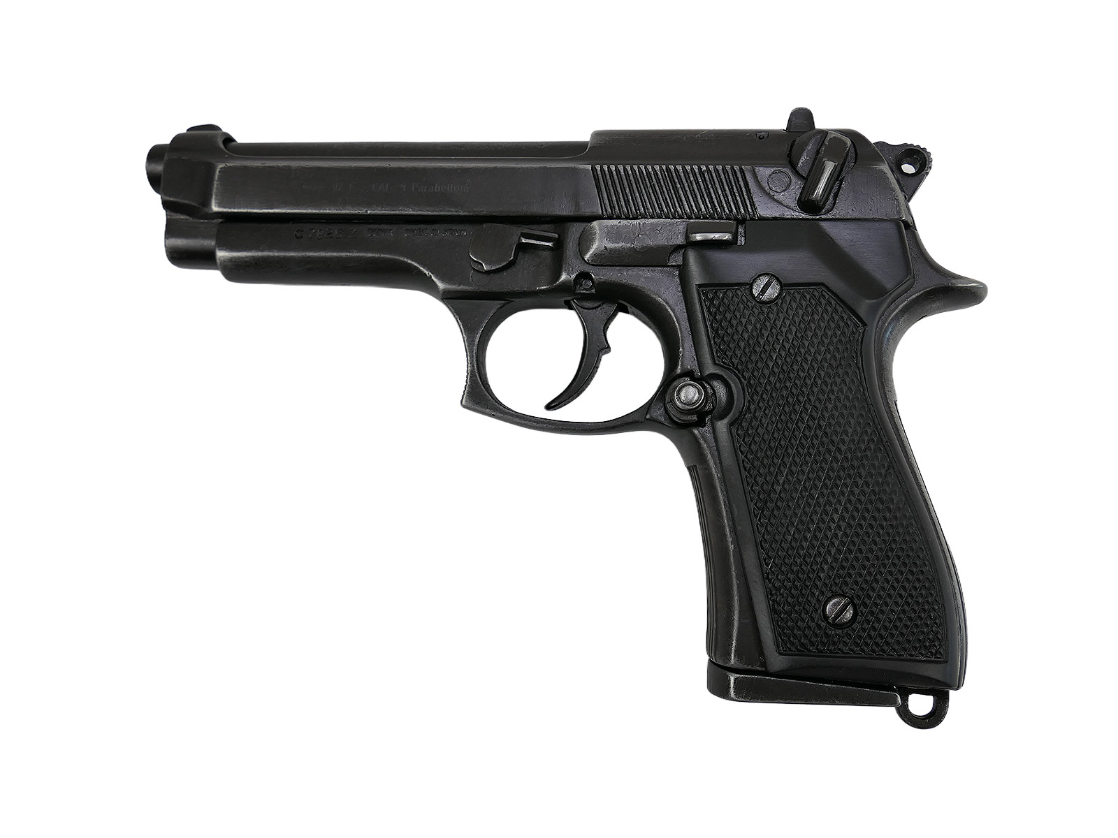Denix Beretta 92 Pistole , Italien 1975 Deko Modell Antik Finish