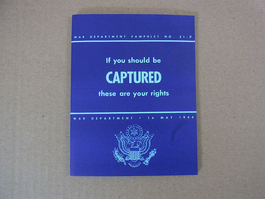 US Army Fibel "If you get captured" Verhalten bei Gefangennahme POW