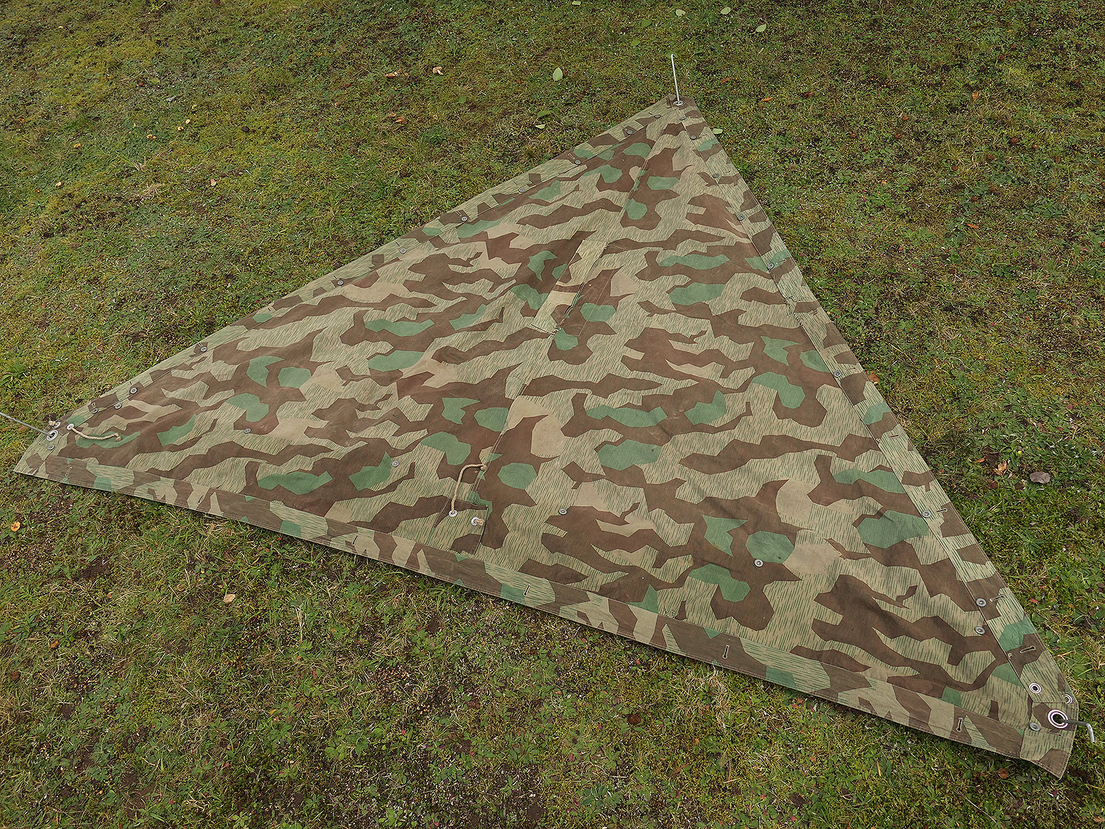 Wehrmacht Original Zeltplane M31 splittertarn Zeltbahn Tarnzeltbahn COLLECTION BATTLE WORN