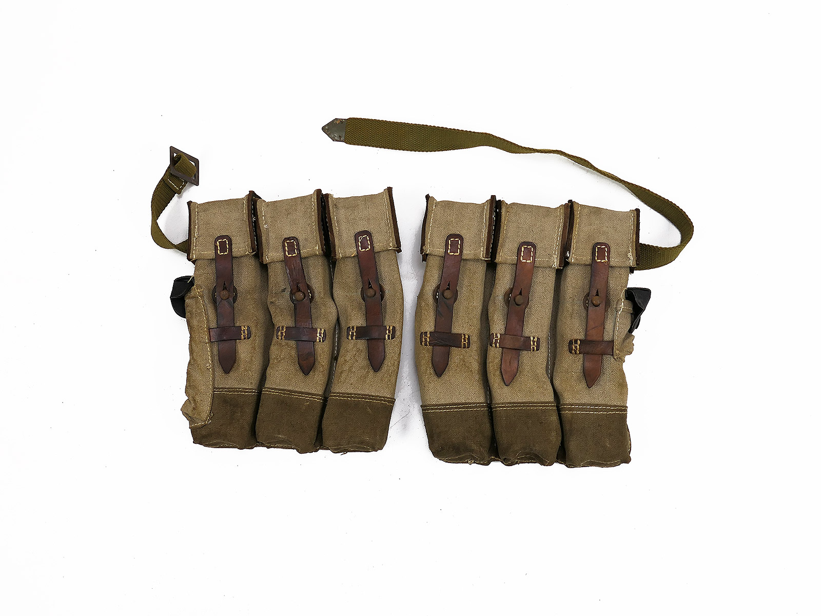 #Z6 Wehrmacht 2x Magazintasche Sturmgewehr 44 STGW44 MP44 Vintage Leder