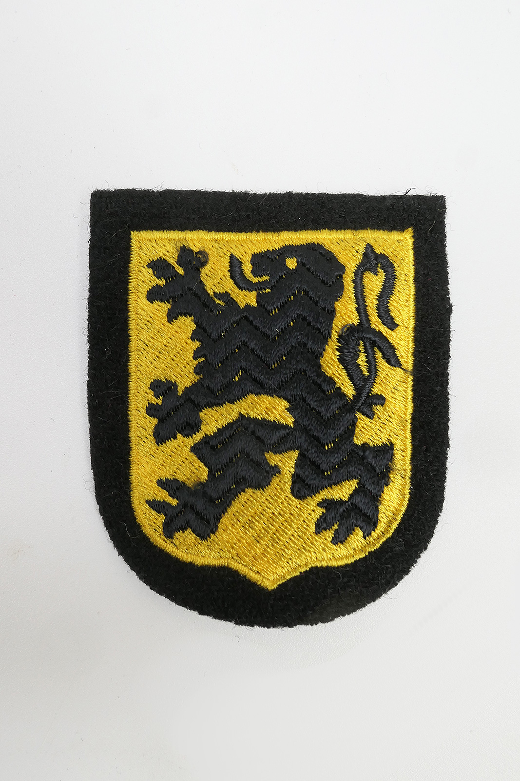 Flandern Freiwilligen Ärmelabzeichen Niederlande Feldbluse Uniform Ärmelschild Elite Bevo gestickt