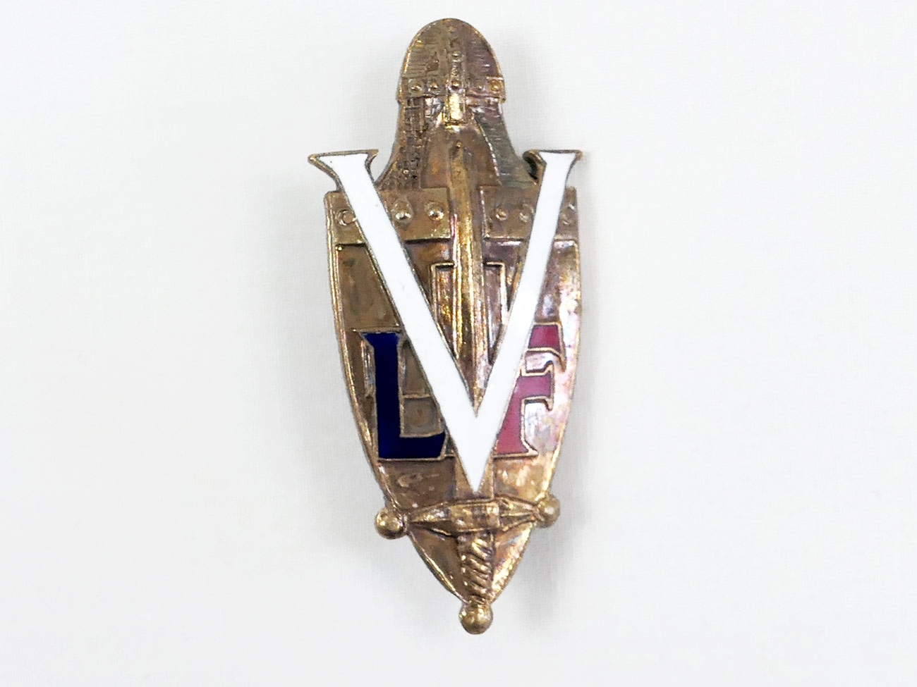 12694-1 LVF Uniform Abzeichen an Nadel  / Freiwilligen Legion Frankreich Waffen Elite CHARLEMAGNE