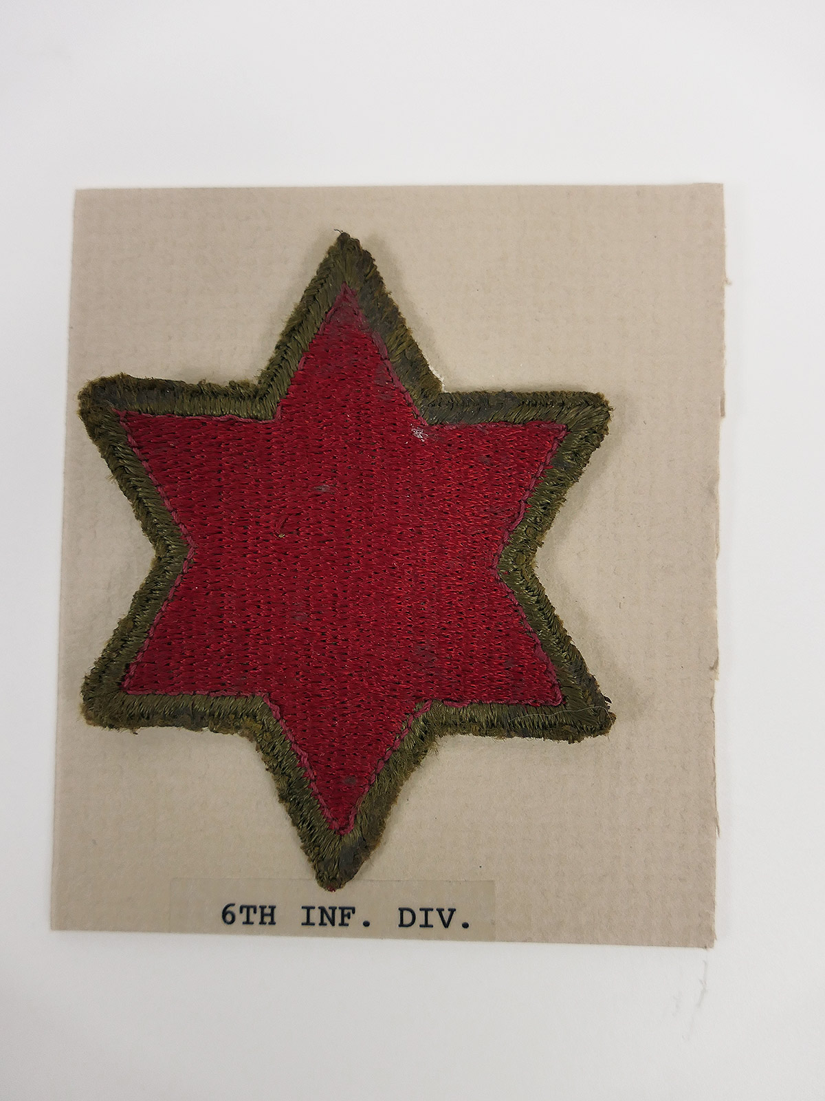 Original US ARMY WW2 Infanterie Divisionsabzeichen Patch - 6th Infantry Division Abzeichen