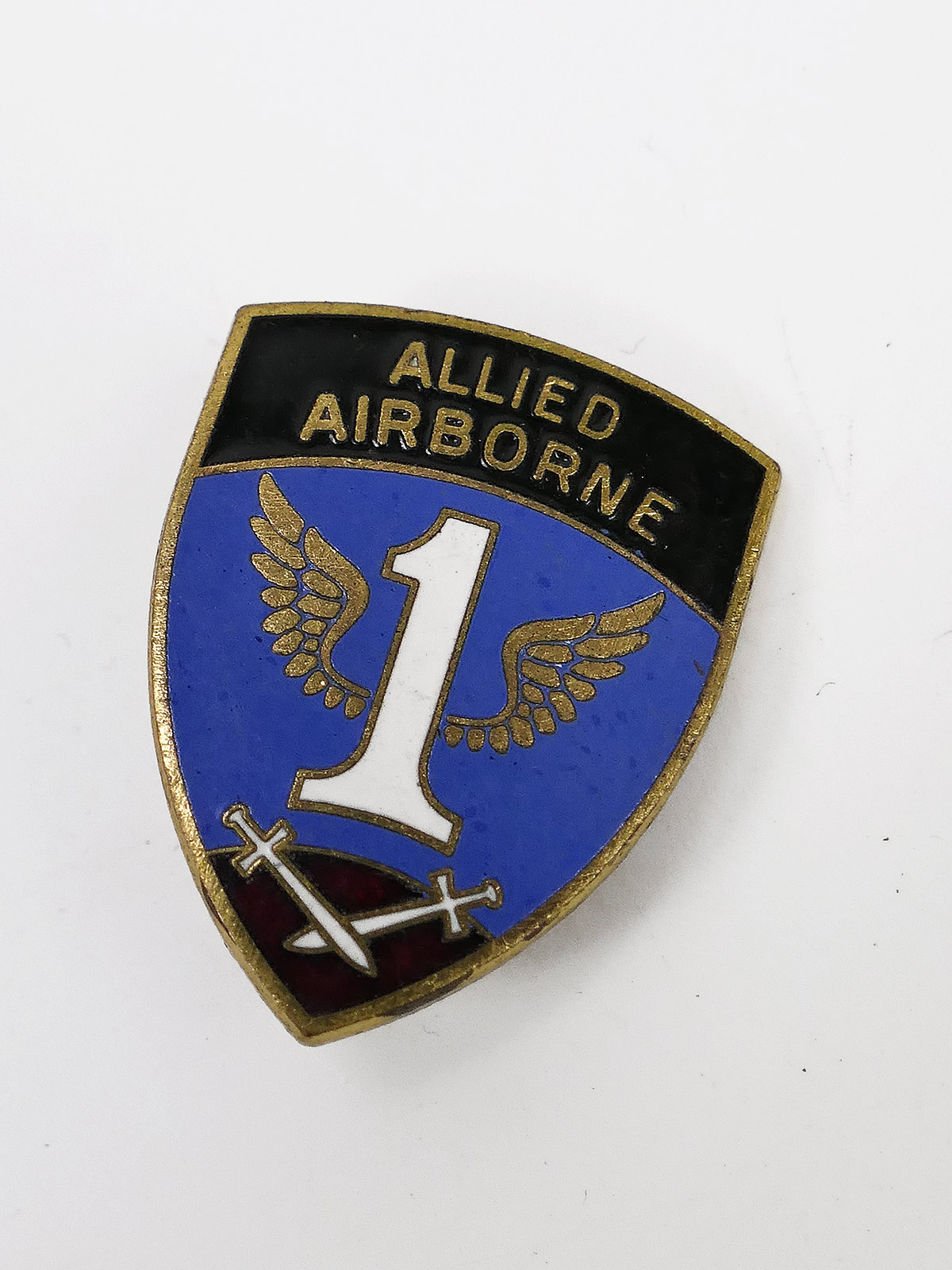 US WW2 Military Unit Crests Distinctive Unit Insignia 1st Allied Airborne Pinback Badge Abzeichen