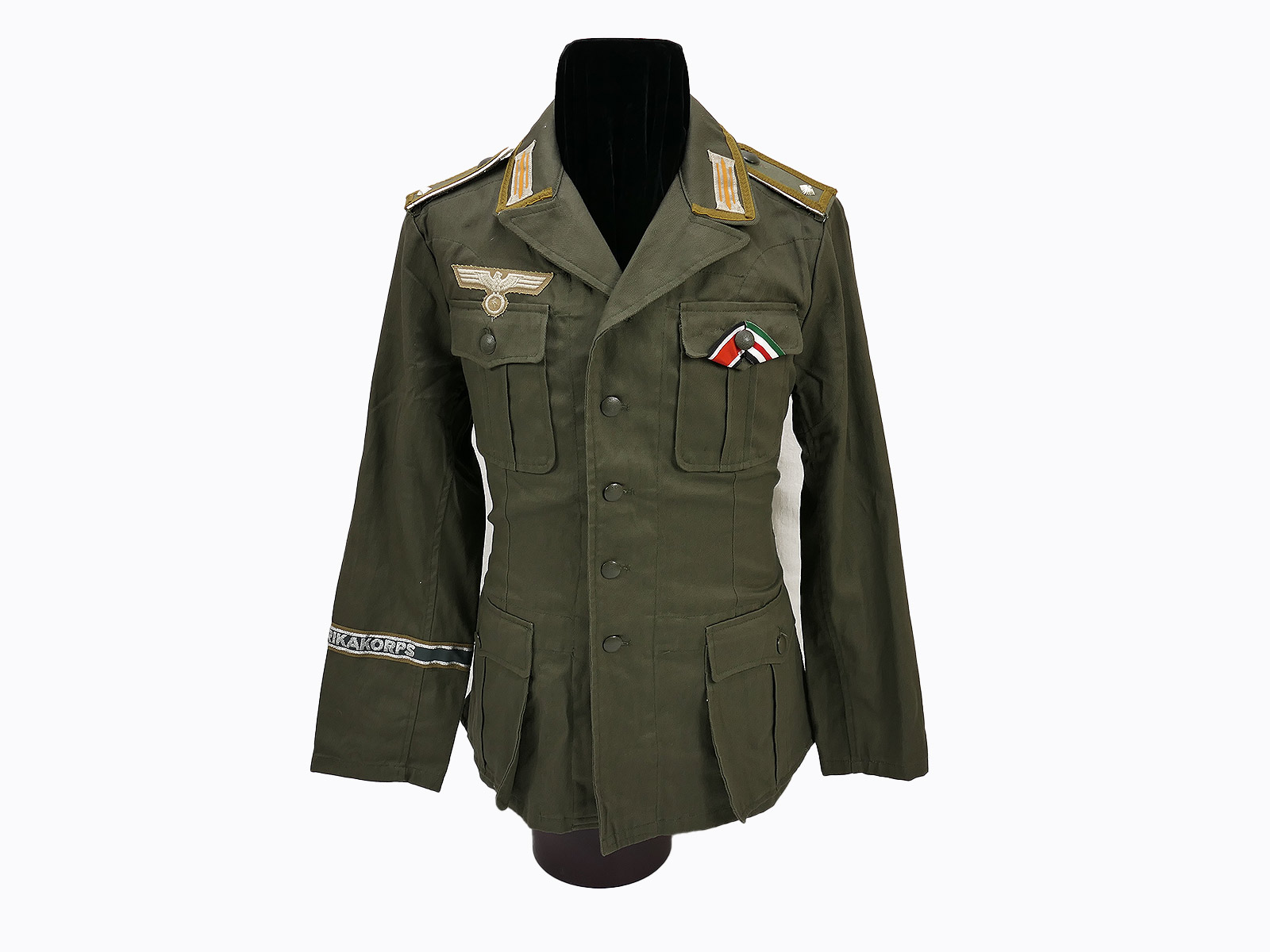 Afrikakorps Heeres Tropenbluse Feldbluse M40 Uniform Feldwebel DAK Gr.48 aus Sammlungsauflösung