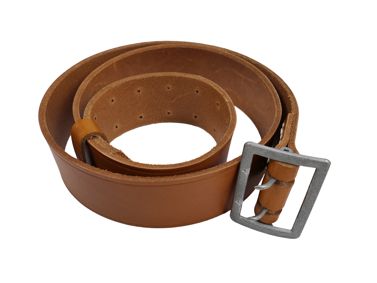 Offiziers Zweidornkoppel Braun 50mm Koppel Lederkoppel Braun Gesamtlänge 125cm COLLECTION