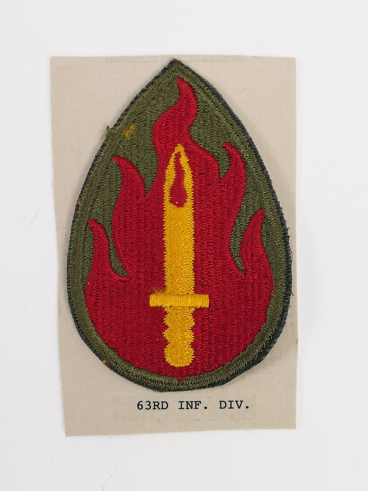 Original US ARMY WW2 Infanterie Divisionsabzeichen Patch - 63rd Infantry Division Abzeichen