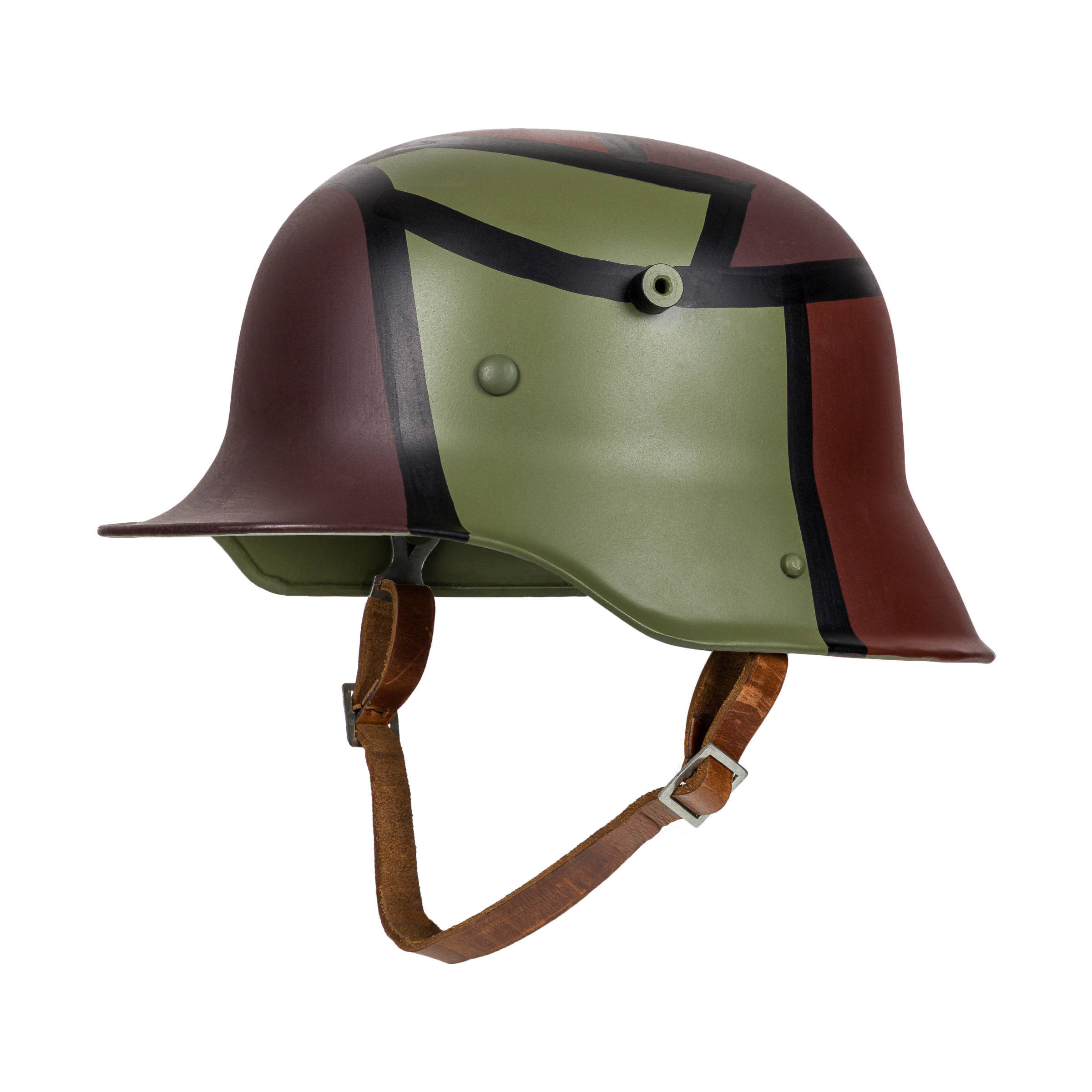 10008_4 WK1 M16 Mimikry Stahlhelm Tarn Helm mit Innenfutter und Kinnriemen - mit Größenauswahl
