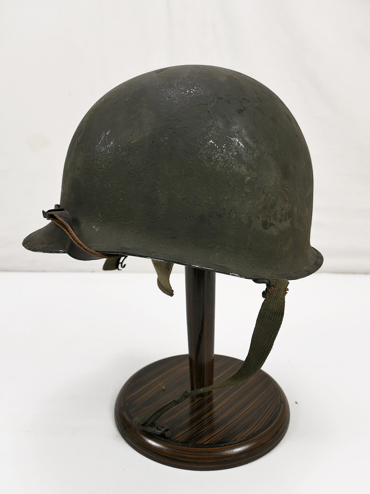 US ARMY WW2 M1 Front Seam Helmet Stahlhelm mit Liner / 2x Kinnriemen