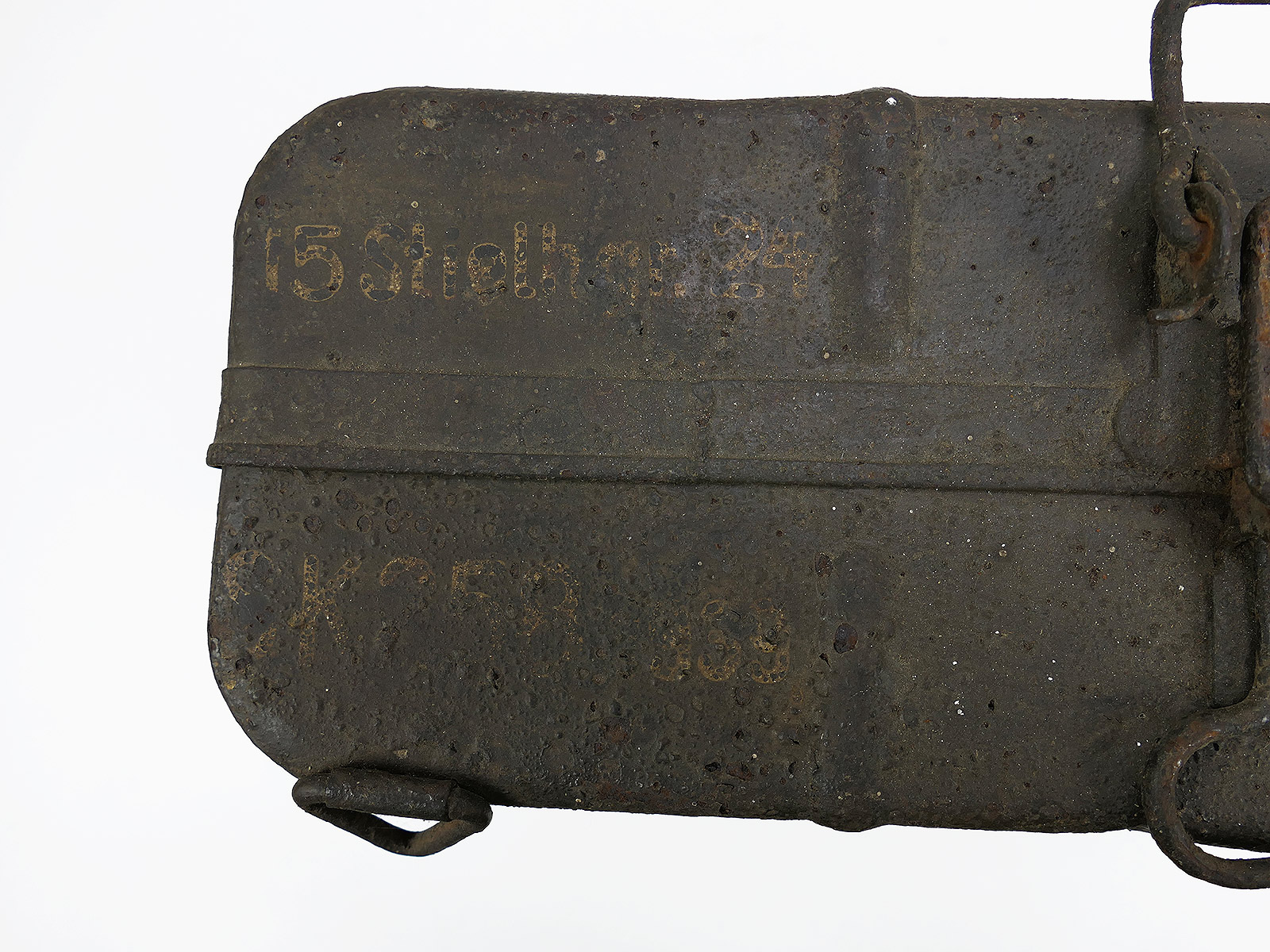 Schlachtfeldfund Transportkoffer Stielhandgranaten M24 Handgranatenkoffer Kiste BATTLE WORN