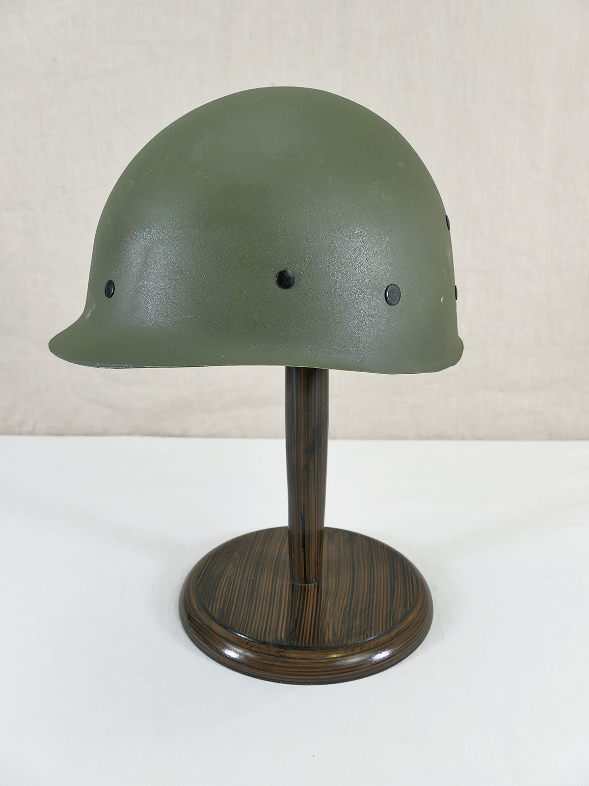 P1000572Q2FYPFkagNK62 Typ US Innenhelm Stahlhelm Liner M1 oliv / dunkles Schweißband