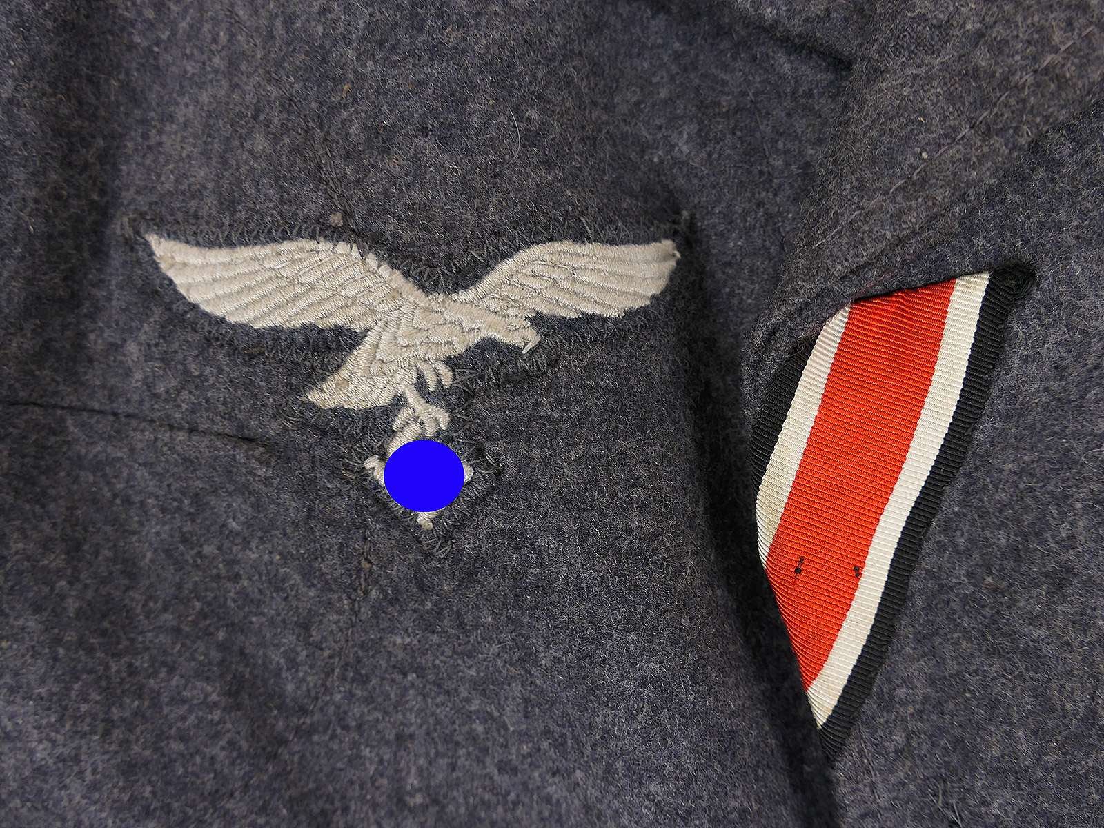 WK2 Original Luftwaffe Fliegerbluse Wachtmeister FLAK ARTILLERIE Uniform COLLECTION BATTLE WORN