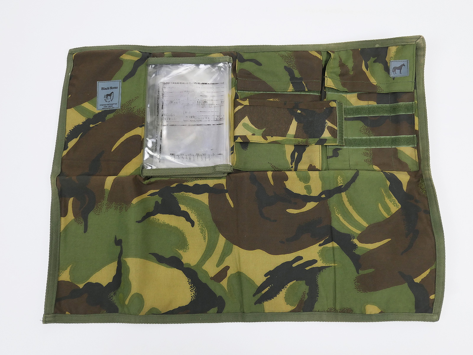 US ARMY Black Horse DPM Map Case Waterproof woodland camouflage Kartentasche 
