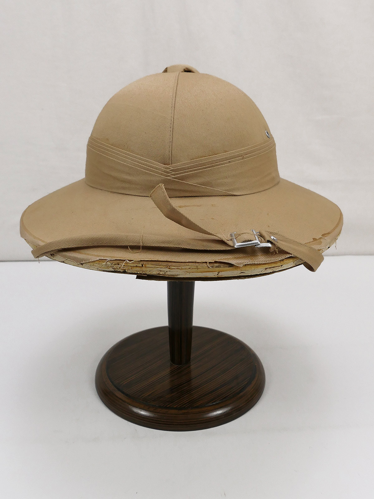 P1635054 British Army Tropical Pith Helmet Tropenhelm Afrikakorps Antik Beutestück