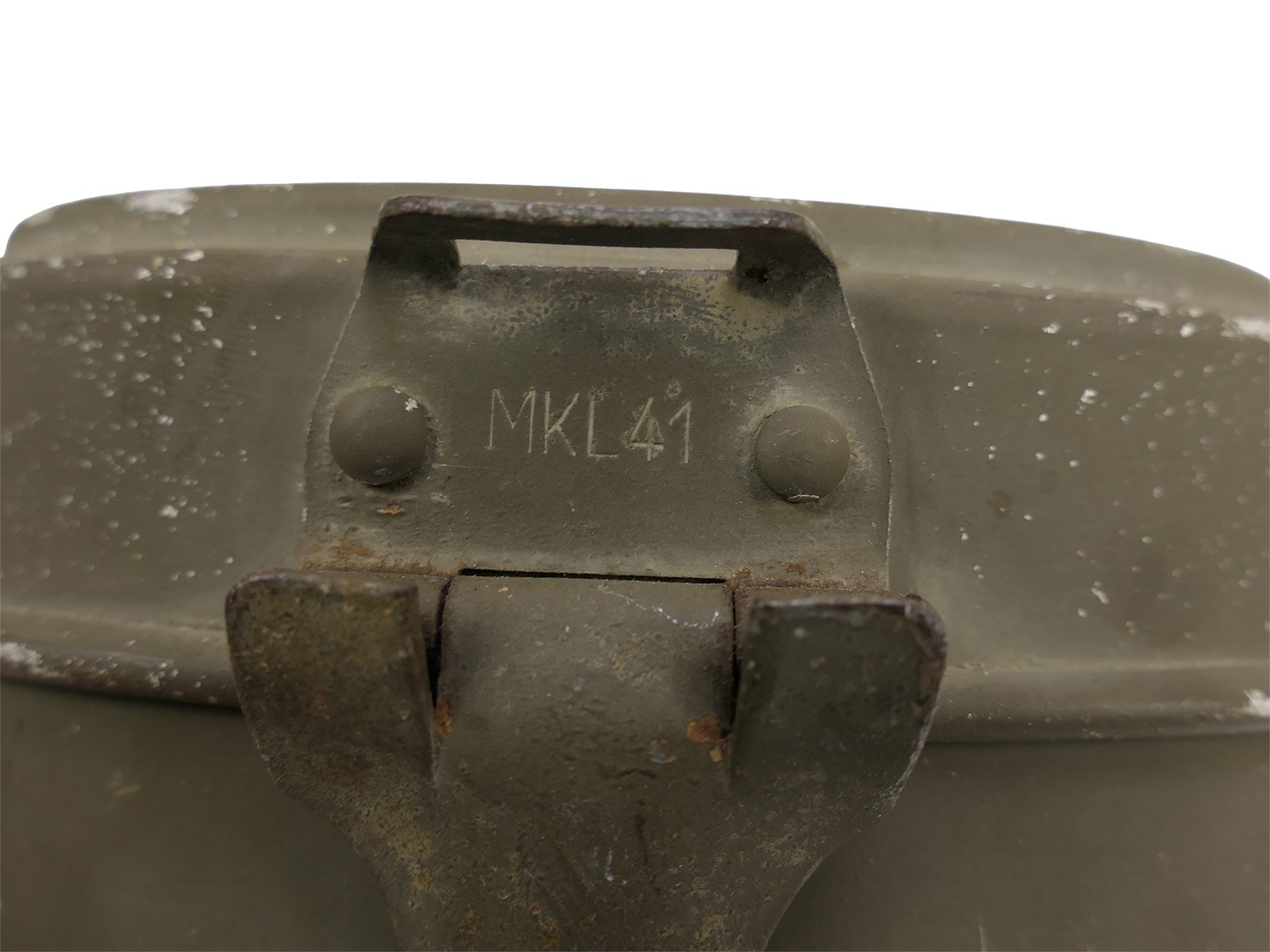 Kochgeschirr Wehrmacht Hersteller MKL 41 mit 95% Originallack zusammengehörig + Leder Riemen COLLECTION