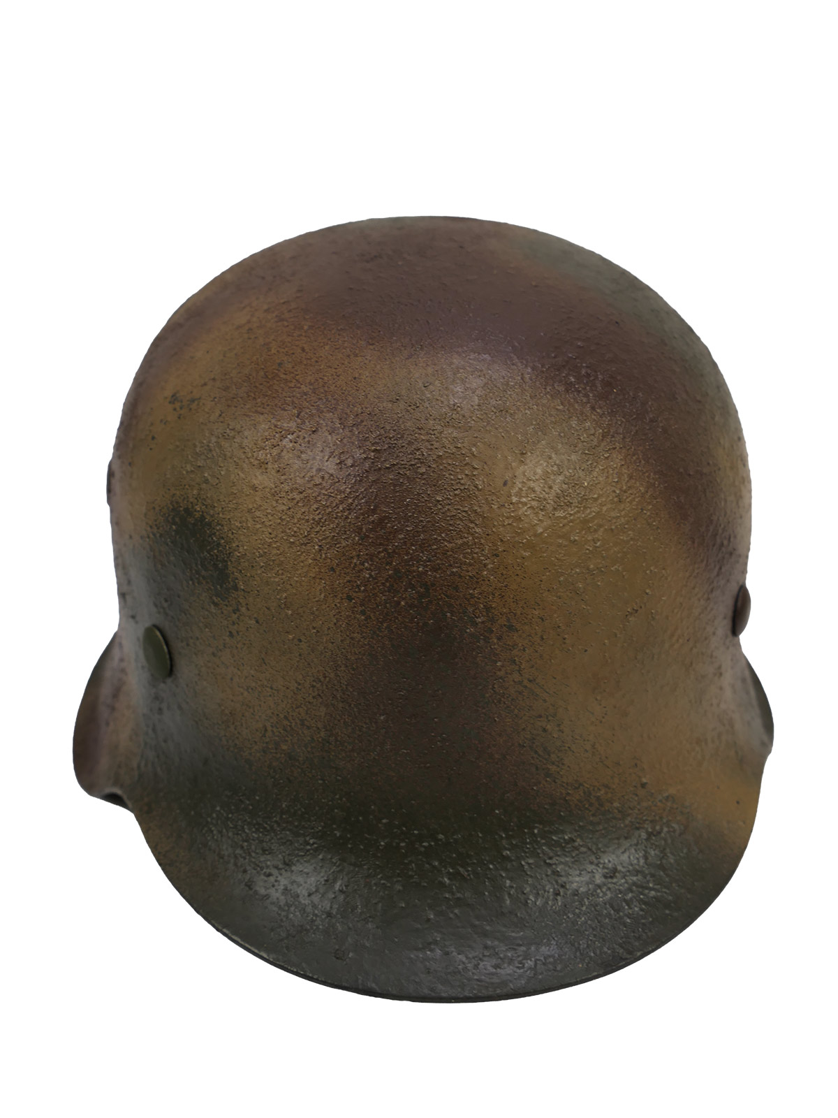 Wehrmacht Camouflage Stahlhelm M42 NS66 mit Helmfutter Gr.59 Normandie Tarnhelm BATTLE WORN