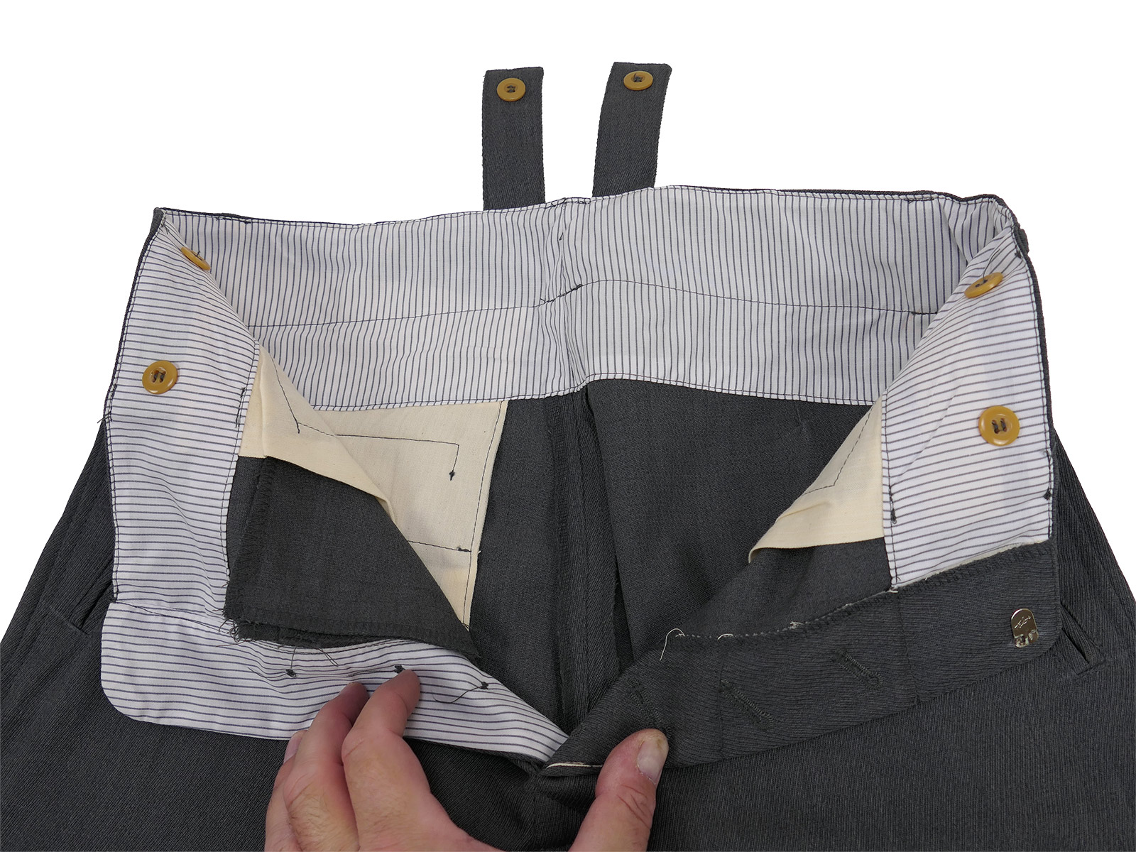 Einzelstück Wehrmacht Stiefelhose Breeches Offizier Gabardine grau Größe Small COLLECTION