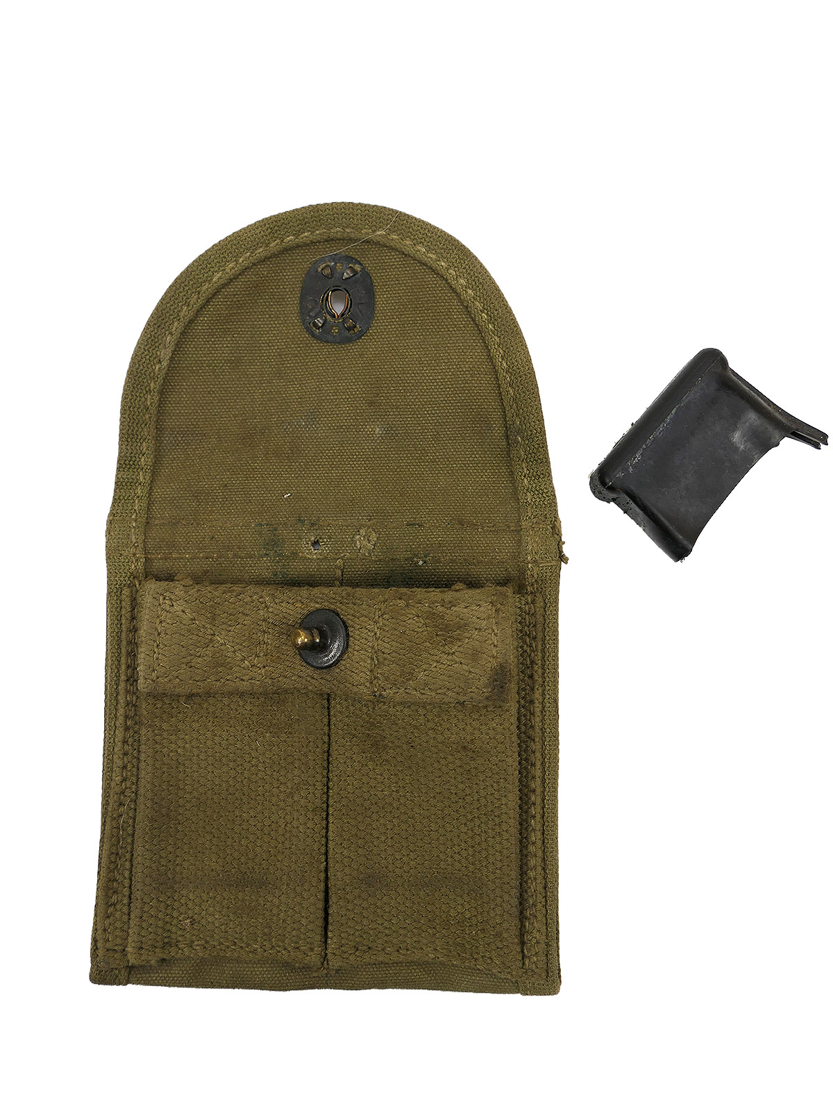 Original US ARMY WW2 M1 Carbine Magazintasche 1943 Doppelmagazintasche BATTLE WORN