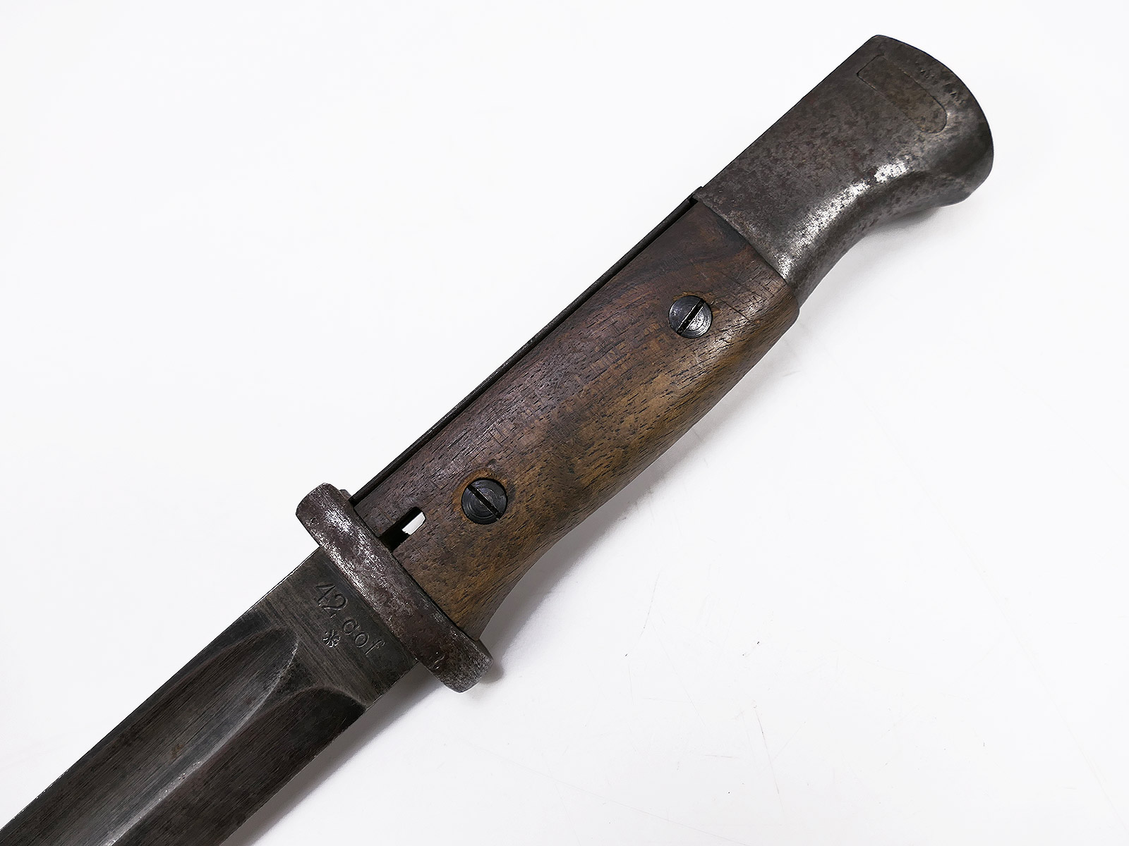 Wehrmacht Bajonett M84/98 cof42 Karabiner K98 / Seitengewehr mit Scheide BATTLE WORN