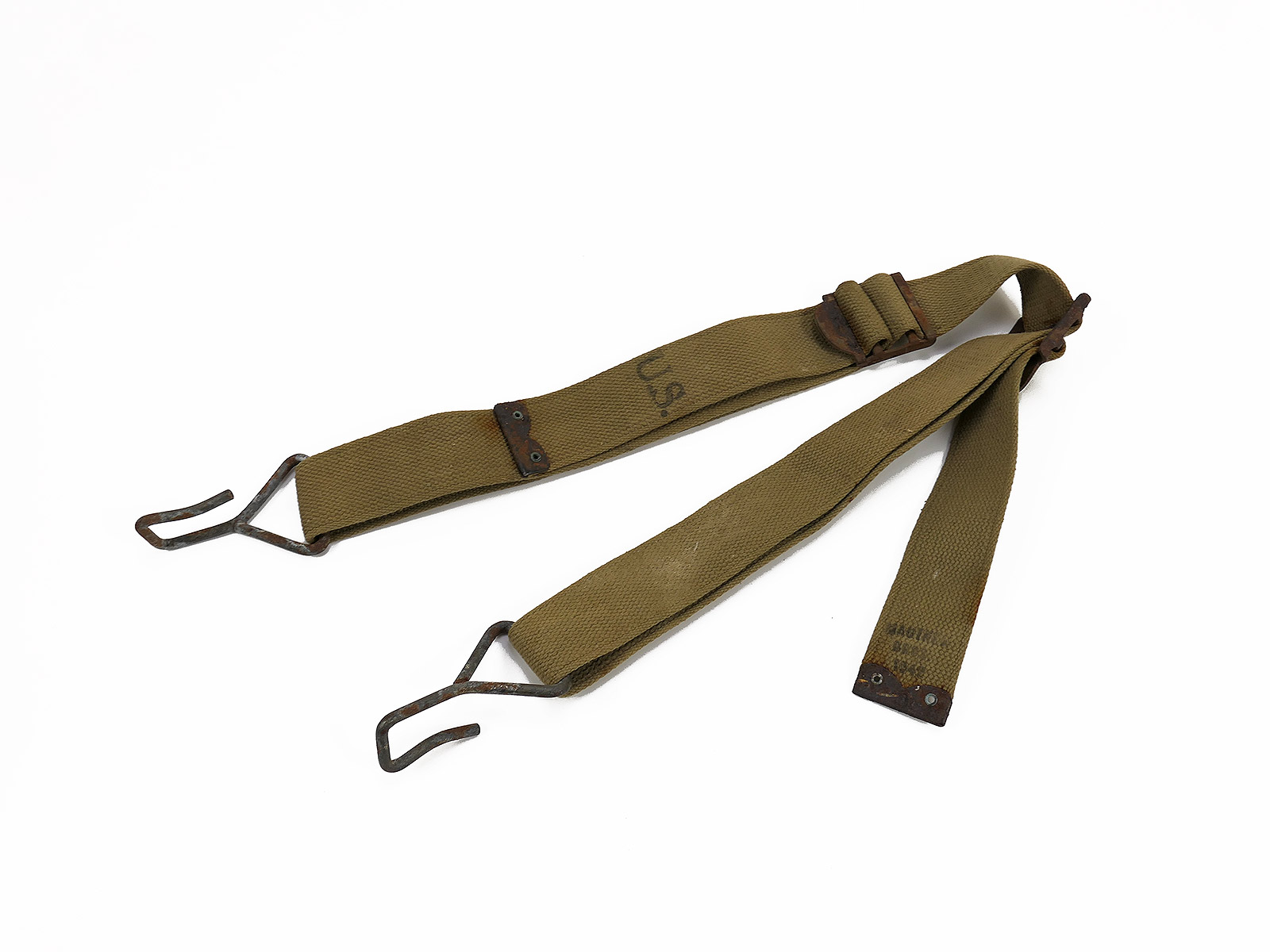Original US Army WW2 M1919 Browning MG Web Sling Riemen Tragegurt COLLECTION BATTLE WORN