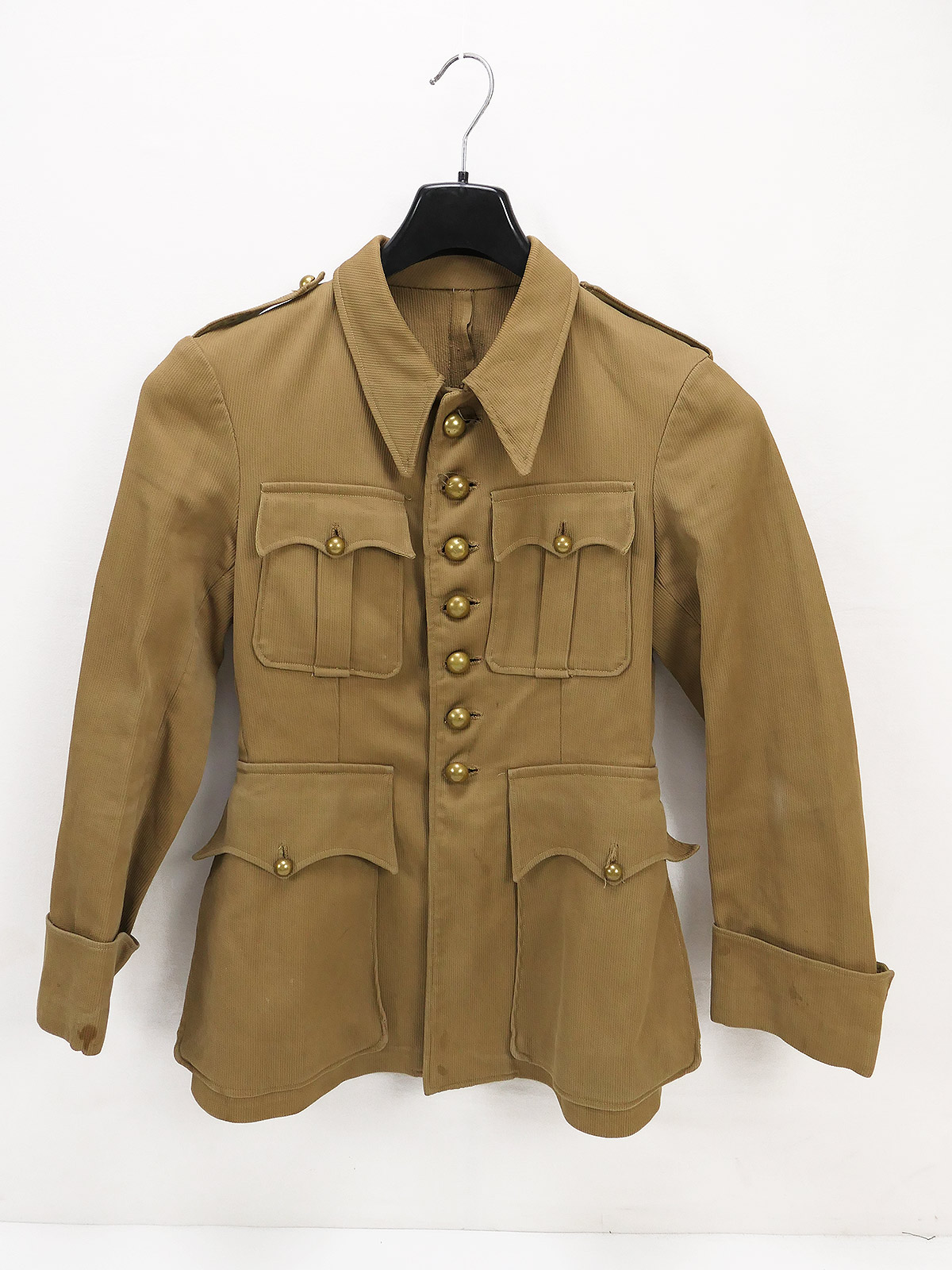 Frankreich Khaki Uniform Jacke Offizier Französische Armee Schweres Strichtuch