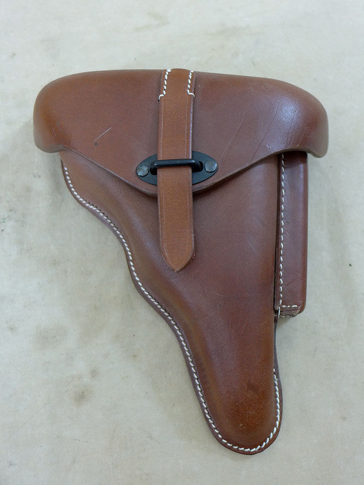 8721-4 WW2 Wehrmacht / Luftwaffe Pistolentasche P38 Holster braun Koffertasche 9mm
